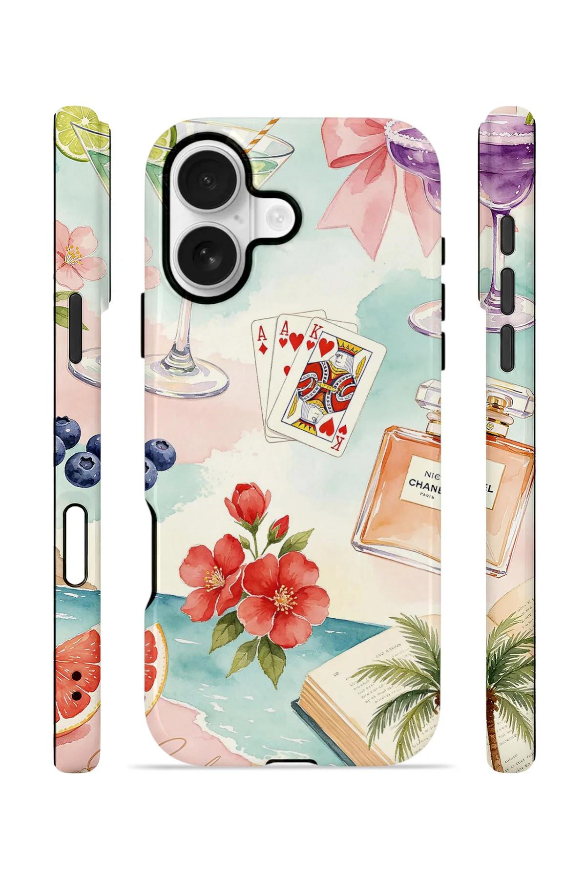 iPhone 17 Vorian Çift Katmanlı MagSafe Kılıf Mediterranean Holiday Collage