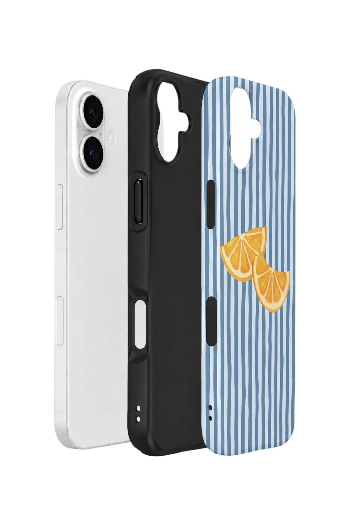 iPhone 17 Vorian Çift Katmanlı Kılıf Blue Orange Slices