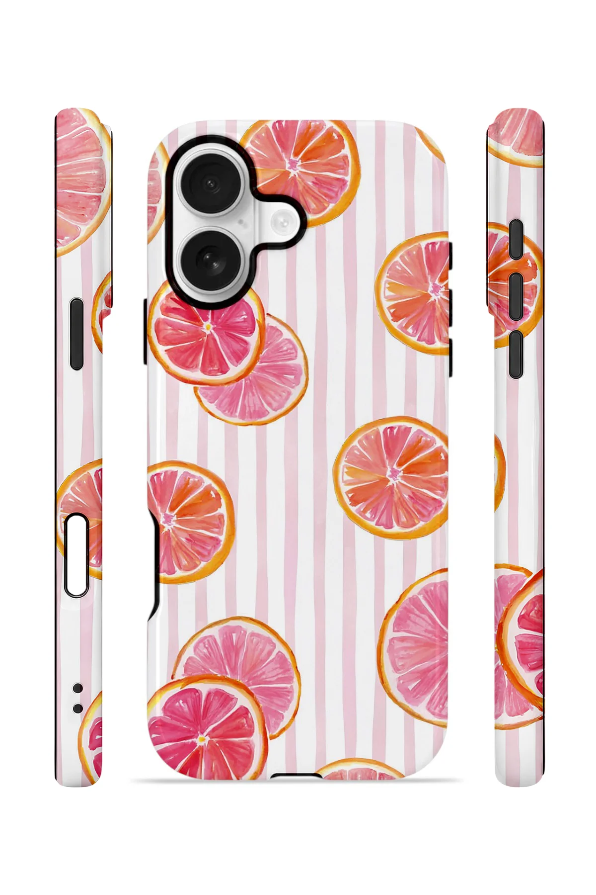 iPhone 17 Vorian Çift Katmanlı MagSafe Kılıf Pink Grapefruit Garden
