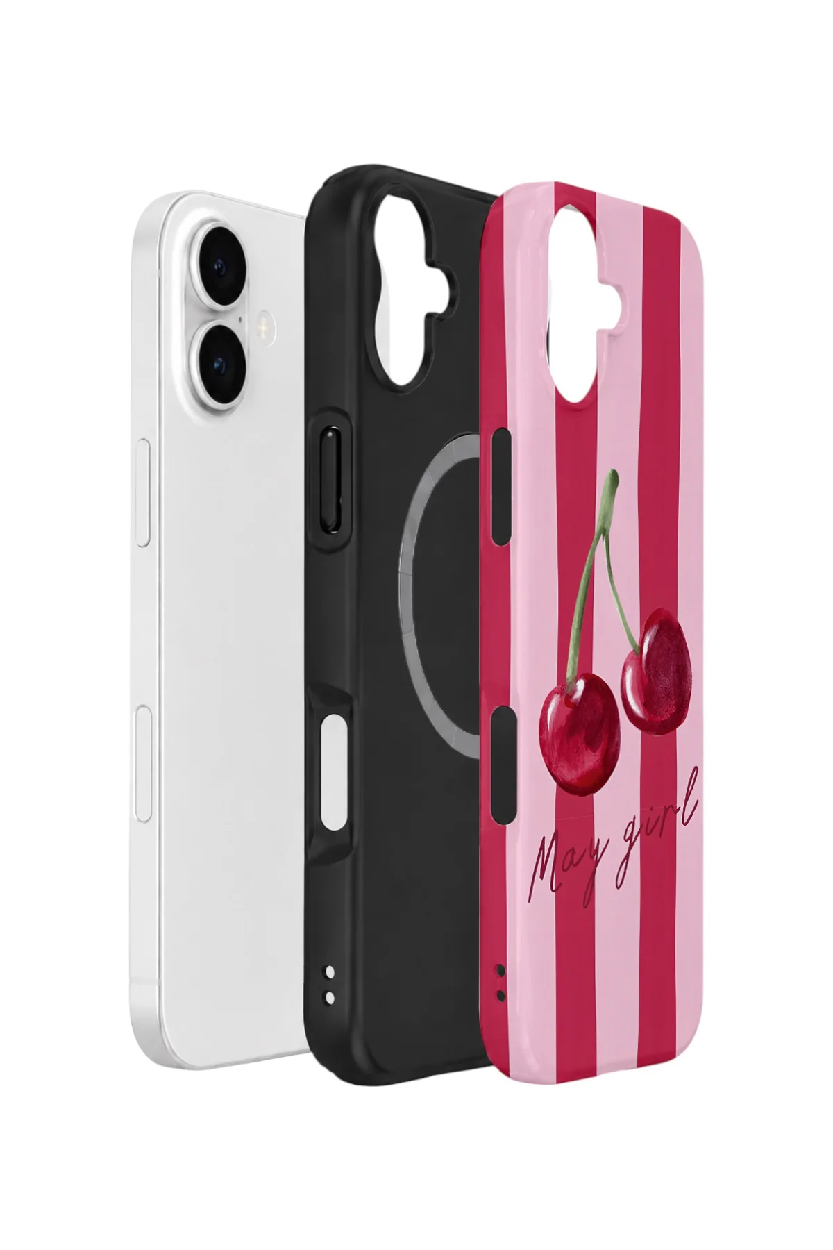 iPhone 17 Vorian Çift Katmanlı MagSafe Kılıf Cherry Girl
