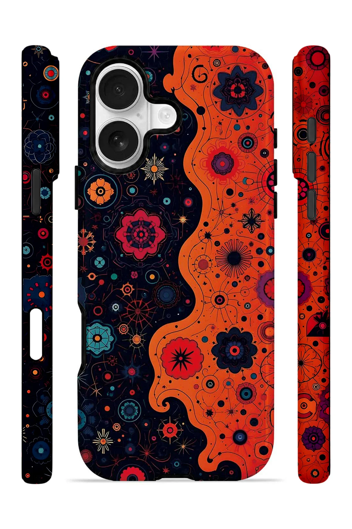 iPhone 17 Vorian Çift Katmanlı Midnight Bloom Split Kılıf - Görsel 3
