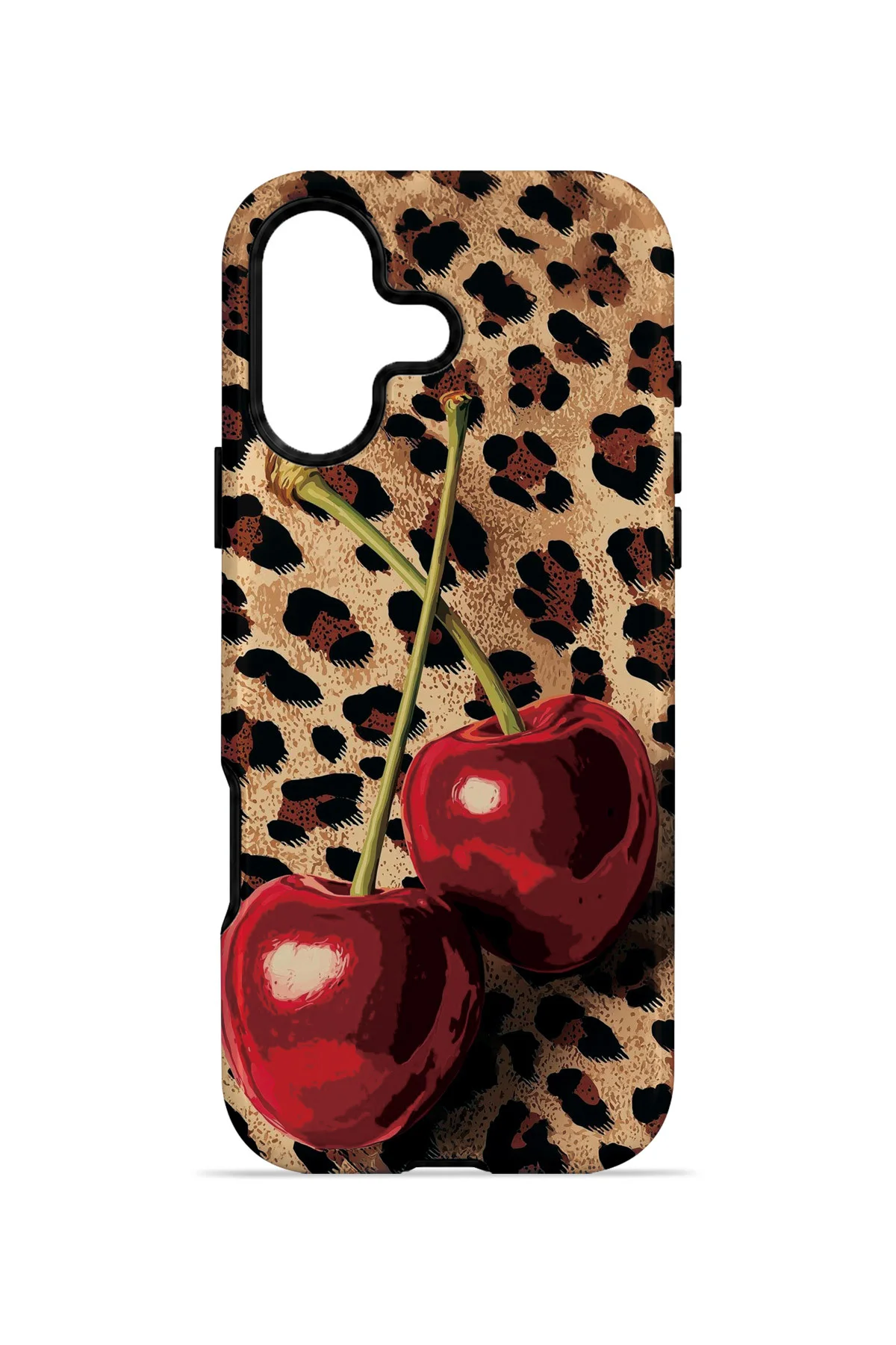 iPhone 17 Vorian MagSafe Çift Katmanlı Leopar Kiraz Kılıf - Görsel 4