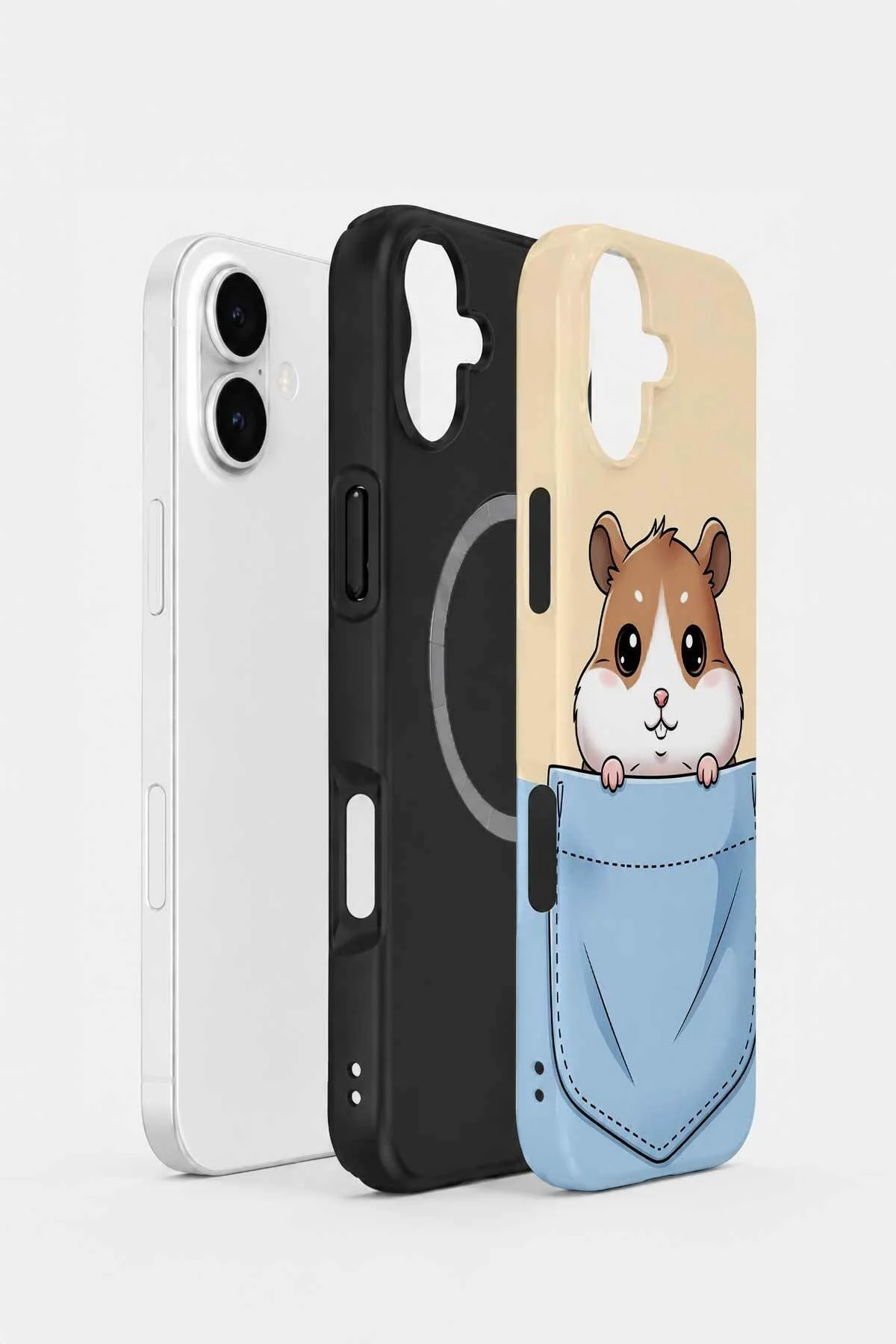 iPhone 17 Vorian MagSafe Çift Katmanlı Cepli Hamsterli Kılıf - Görsel 2