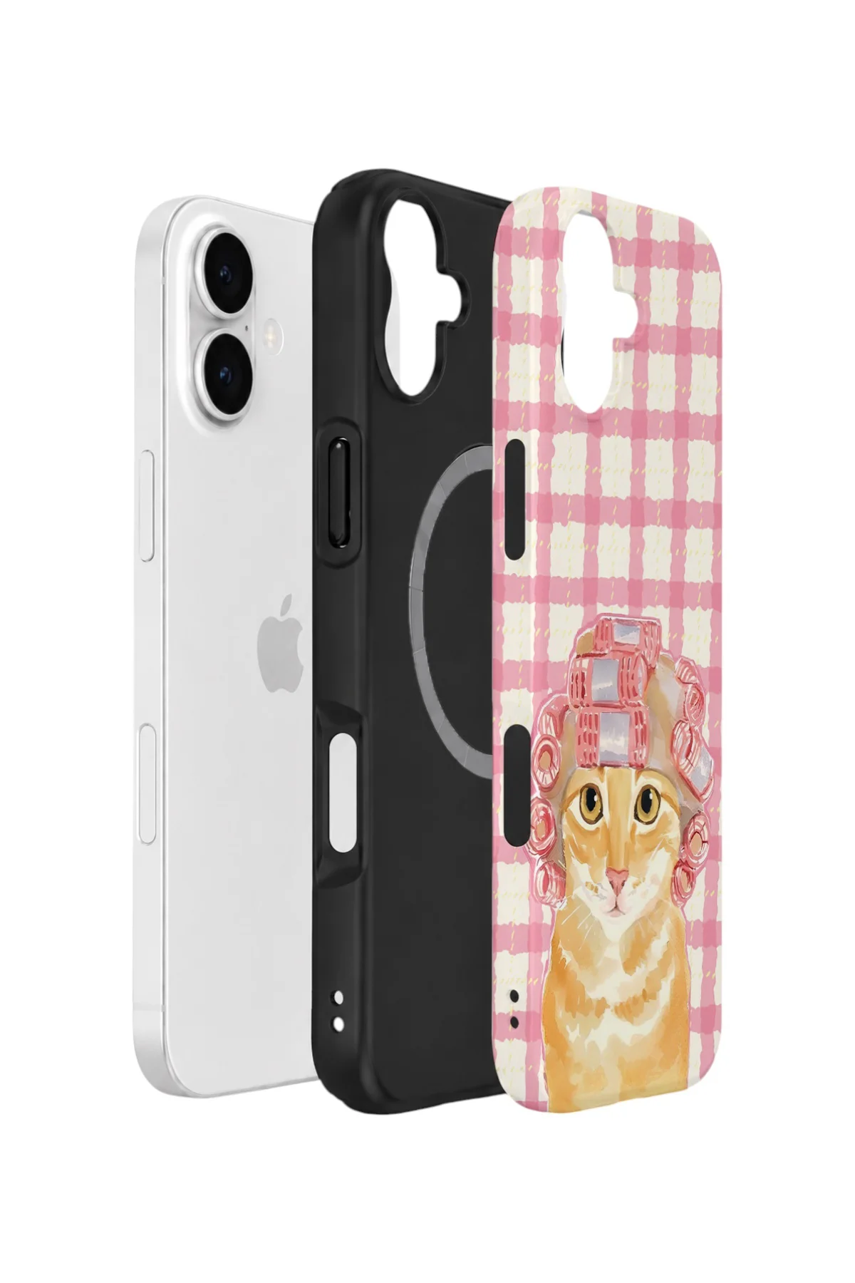 iPhone 17 Vorian Yough Magsafe Kılıf Pink Picnic Cat