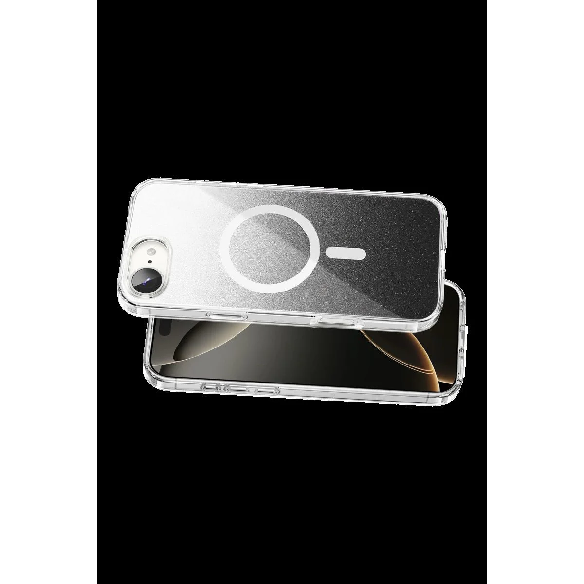 iPhone 17e ile Uyumlu Sora Simli Magsafe Kılıf - Siyah Kristal Şeffaflık Fiyatı, Yorumları ve Özellikleri