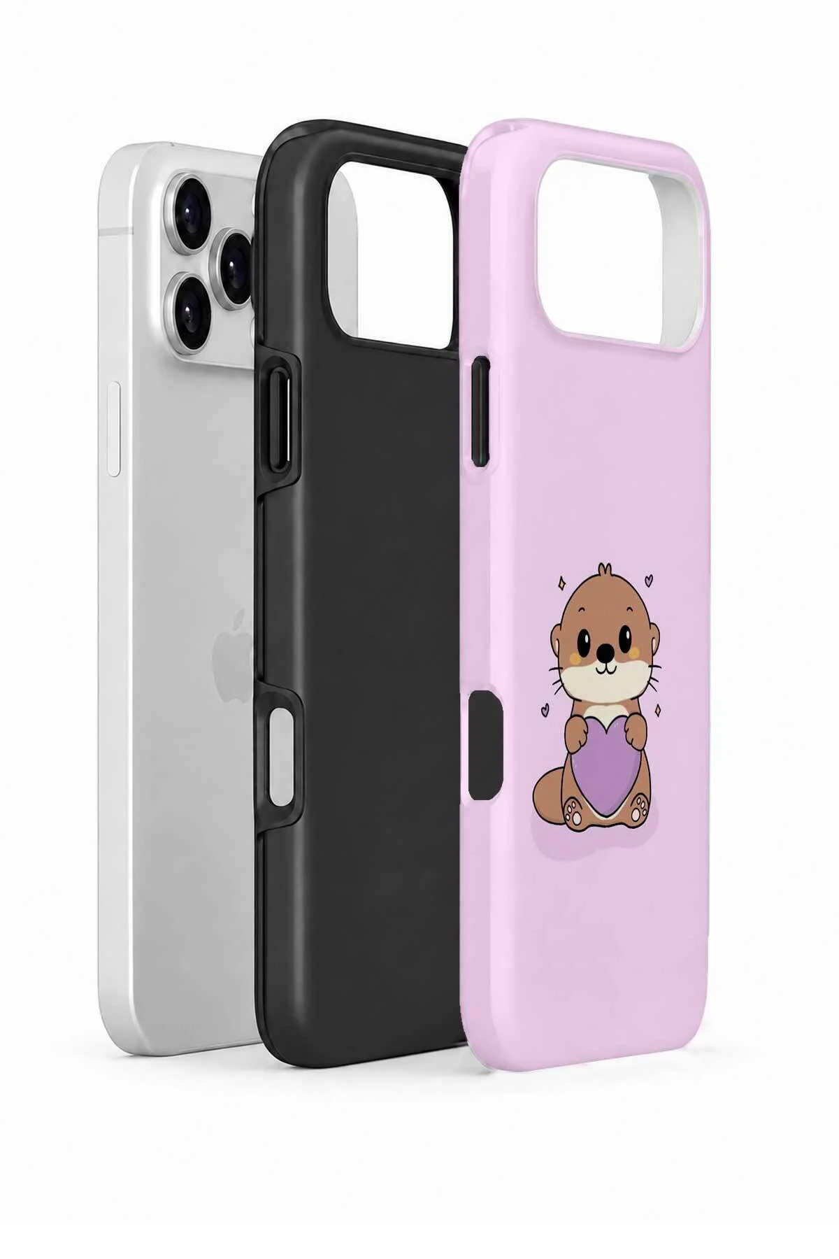 iPhone 18 Pro Max Vorian Çift Katmanlı Pembe Hamsterli Kılıf - Görsel 2