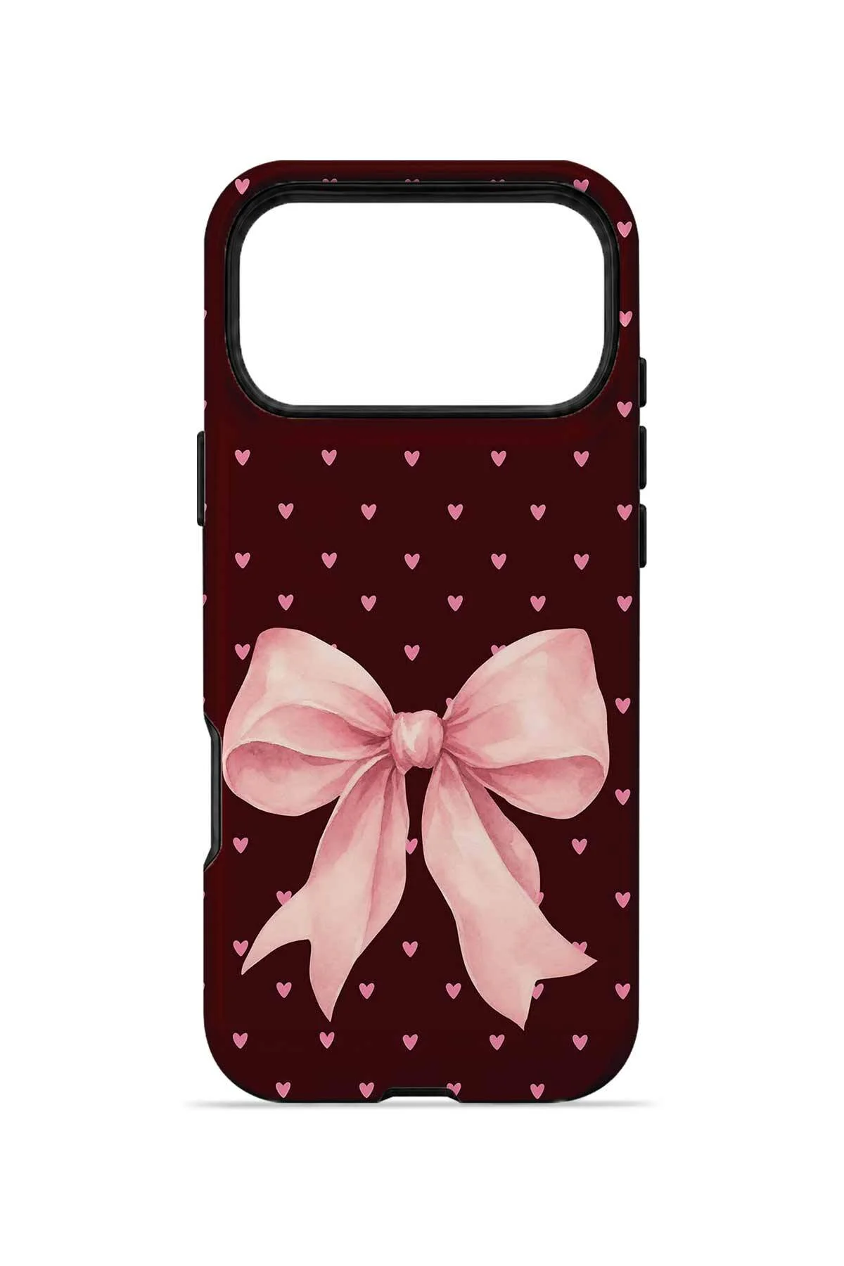 iPhone 18 Pro Vorian MagSafe Çift Katmanlı Blush Heart Bow Kılıf - Görsel 4