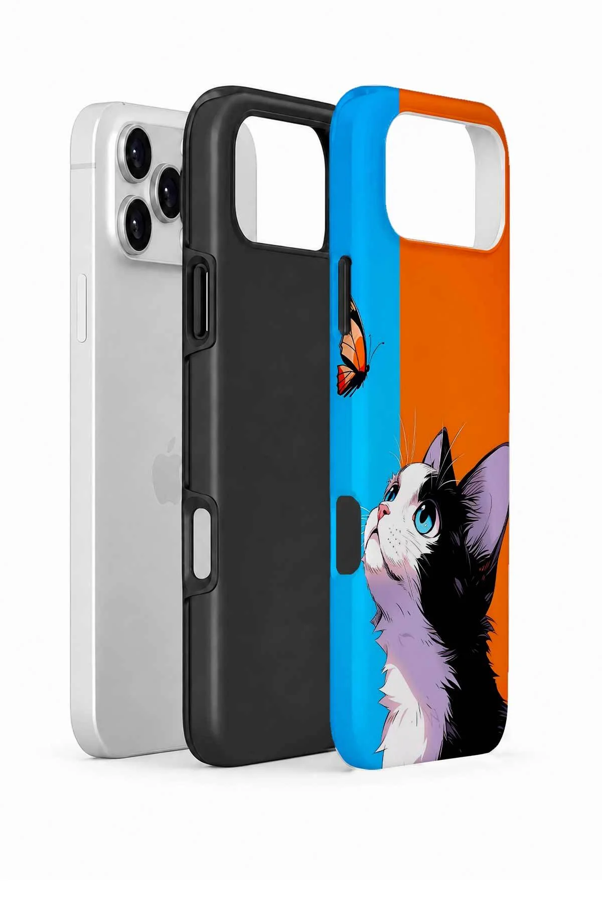iPhone 18 Pro Vorian Çift Katmanlı Kelebekli Kılıf - Görsel 2