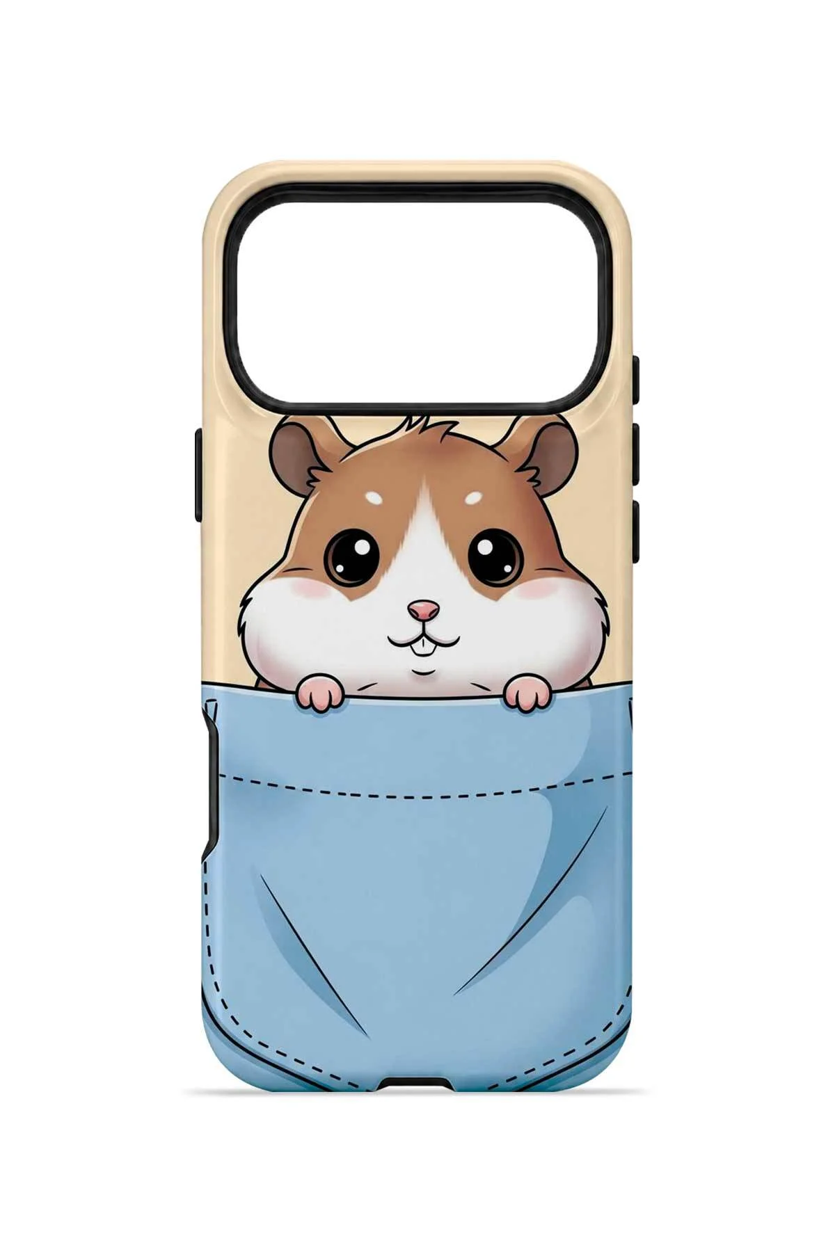 iPhone 18 Pro Vorian Çift Katmanlı Cepli Hamsterli Kılıf - Görsel 4