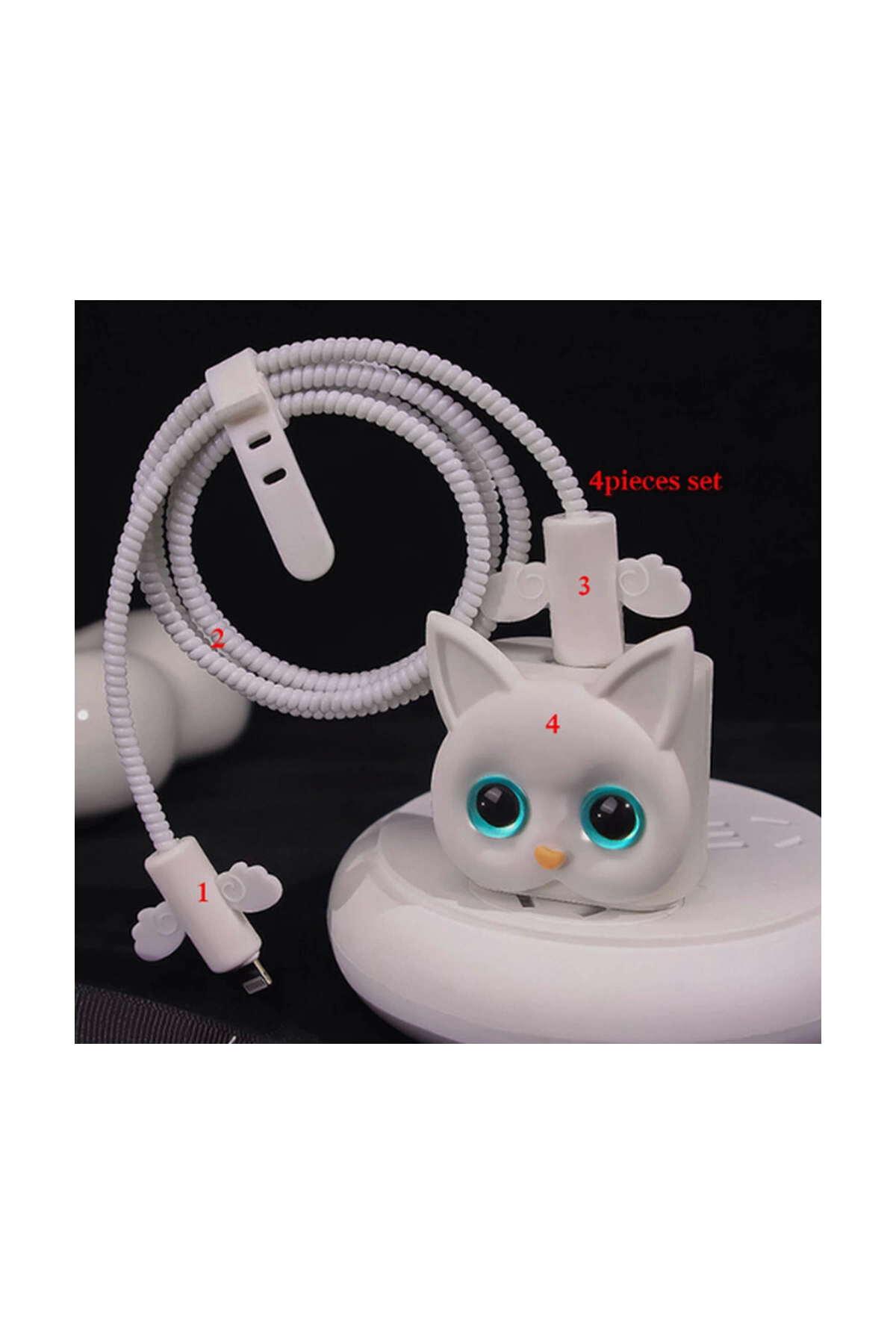 Just Cheap Store İphone 18W/20W Uyumlu Şarj Aleti Kilifi, Şarj Kablosu Örme Aparat