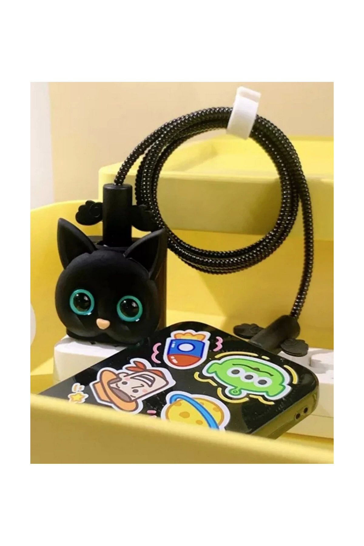Just Cheap Store İphone 18W/20W Uyumlu Şarj Aleti Kilifi, Şarj Kablosu Örme Aparat