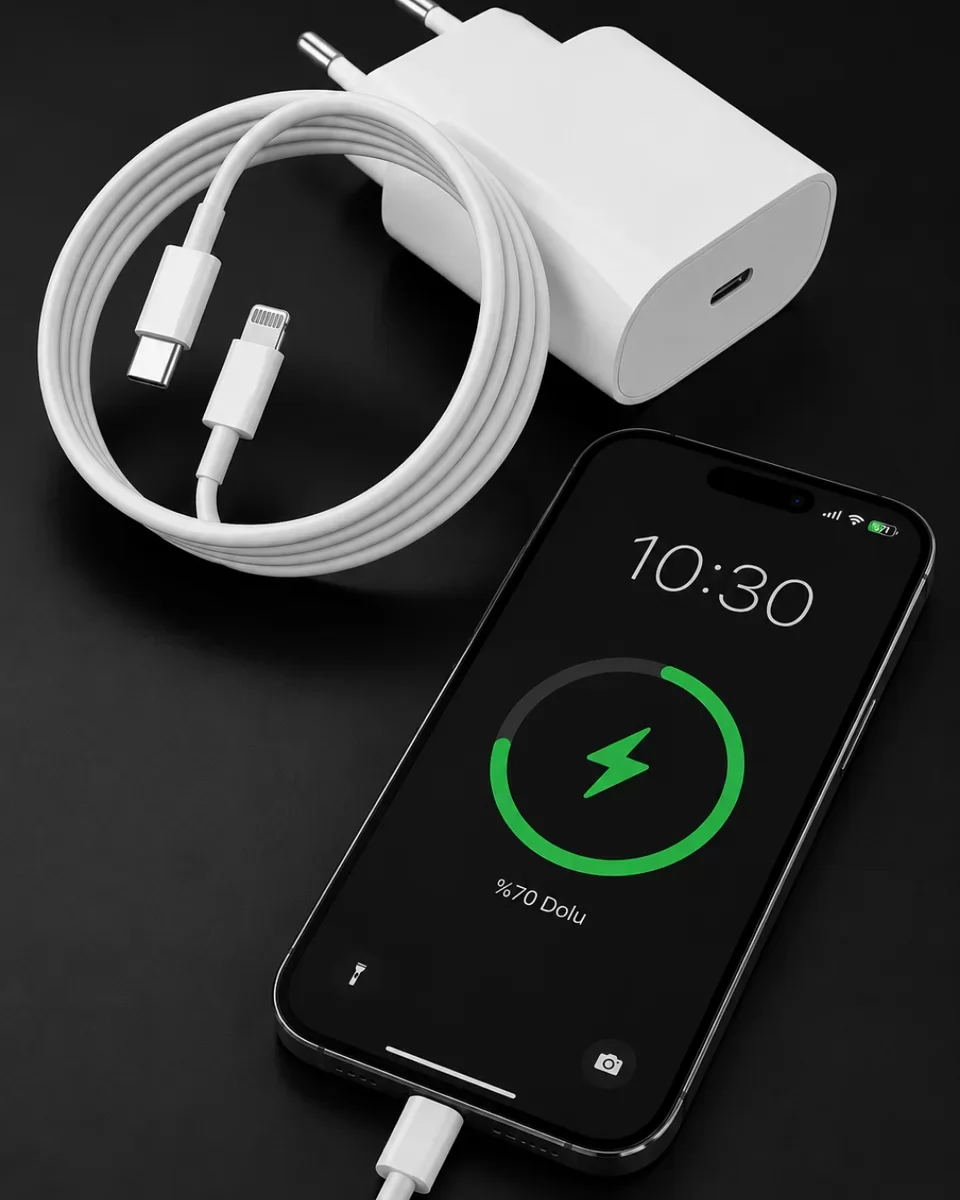 iPhone 20W PD Hızlı Şarj Adaptörü - Uyumlu 14 13 12 11 8 Plus 7