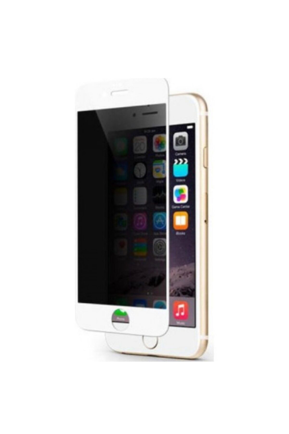 Iphone 6 - 6s 6d Kavisli Temperli Hayelet Ekran Koruyucu (renk - 