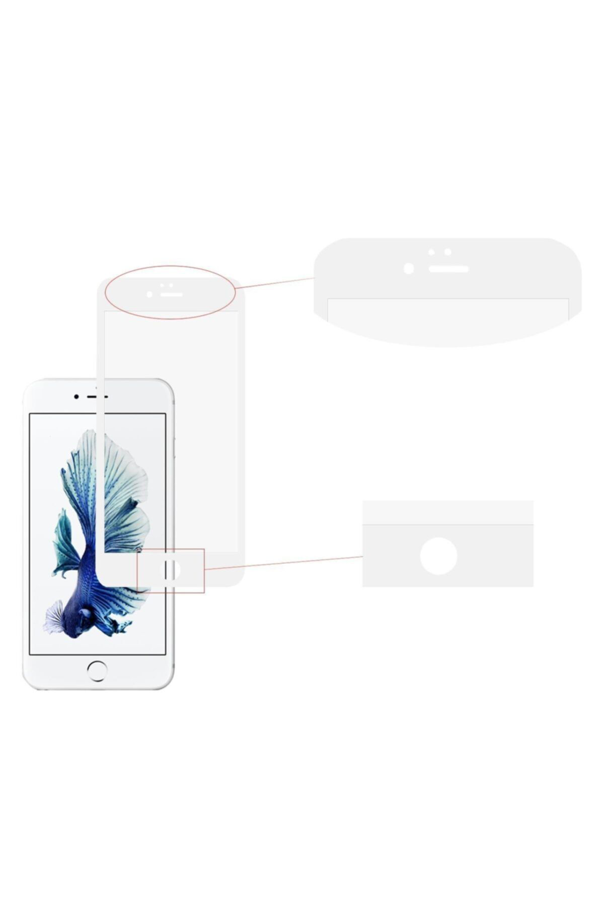 Iphone 6 6s Plus Uyumlu Beyaz Seramik Nano Ekran Koruyucu Tam Kap
