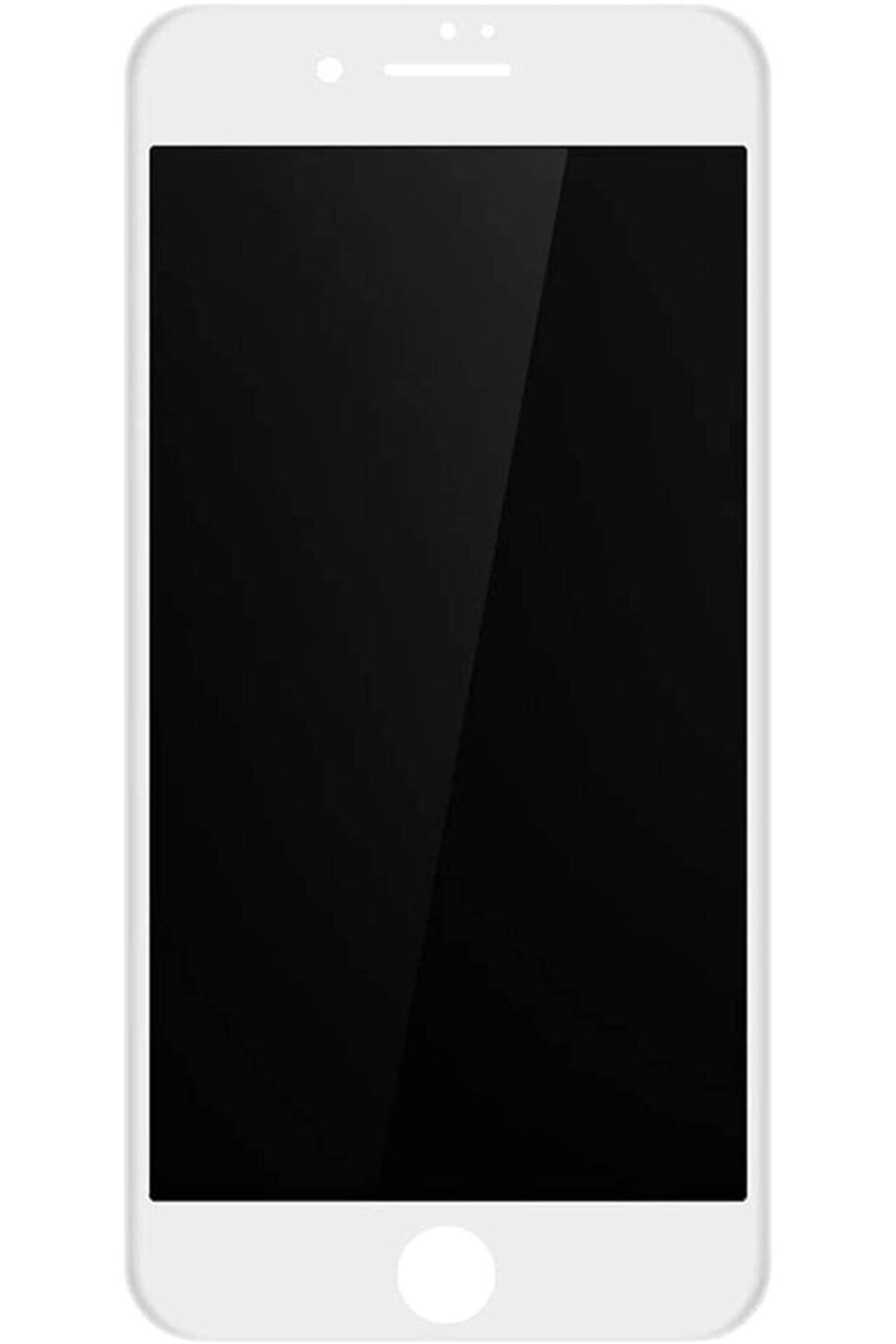 Iphone 6 Beyaz Komple Hayalet Kırılmaz Cam Ekran Koruyucu