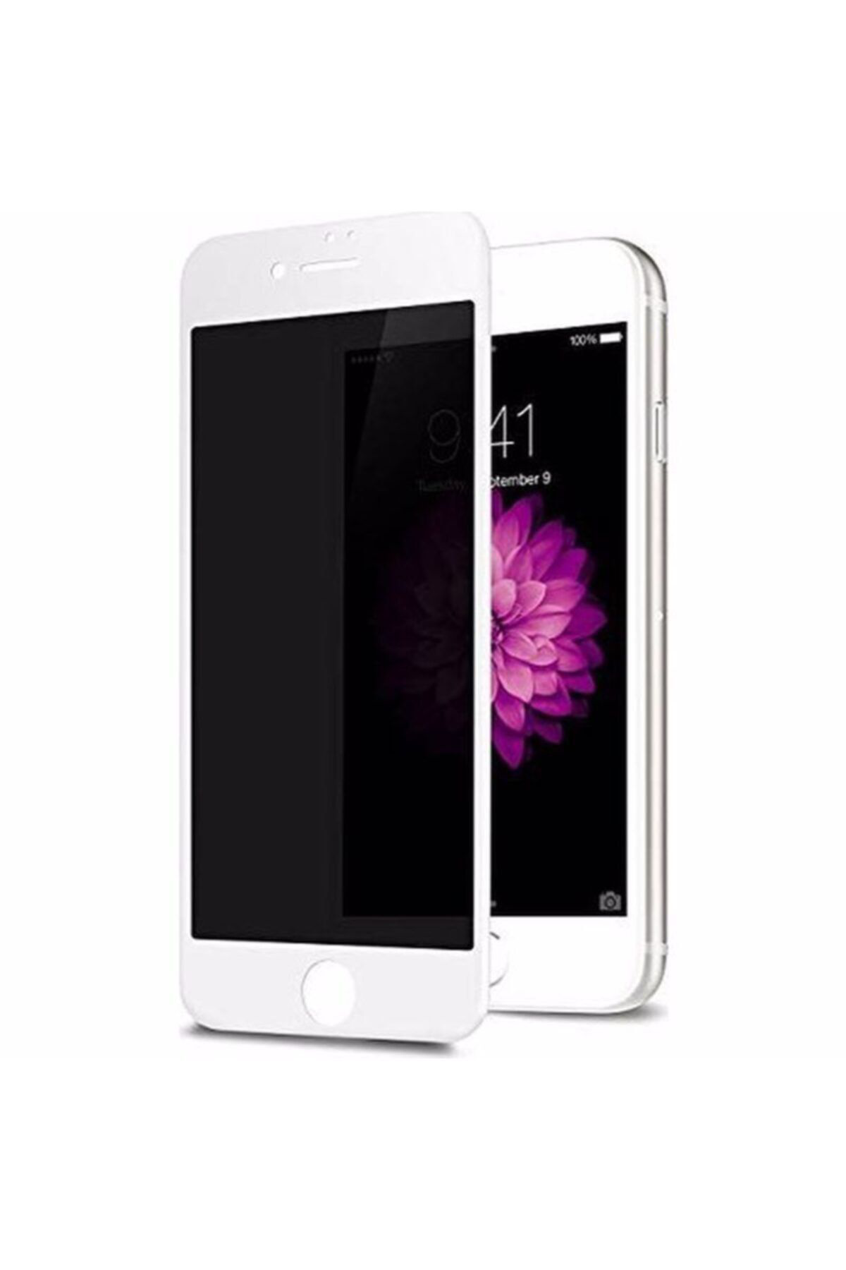 Iphone 6 Beyaz Komple Hayalet Kırılmaz Cam Ekran Koruyucu