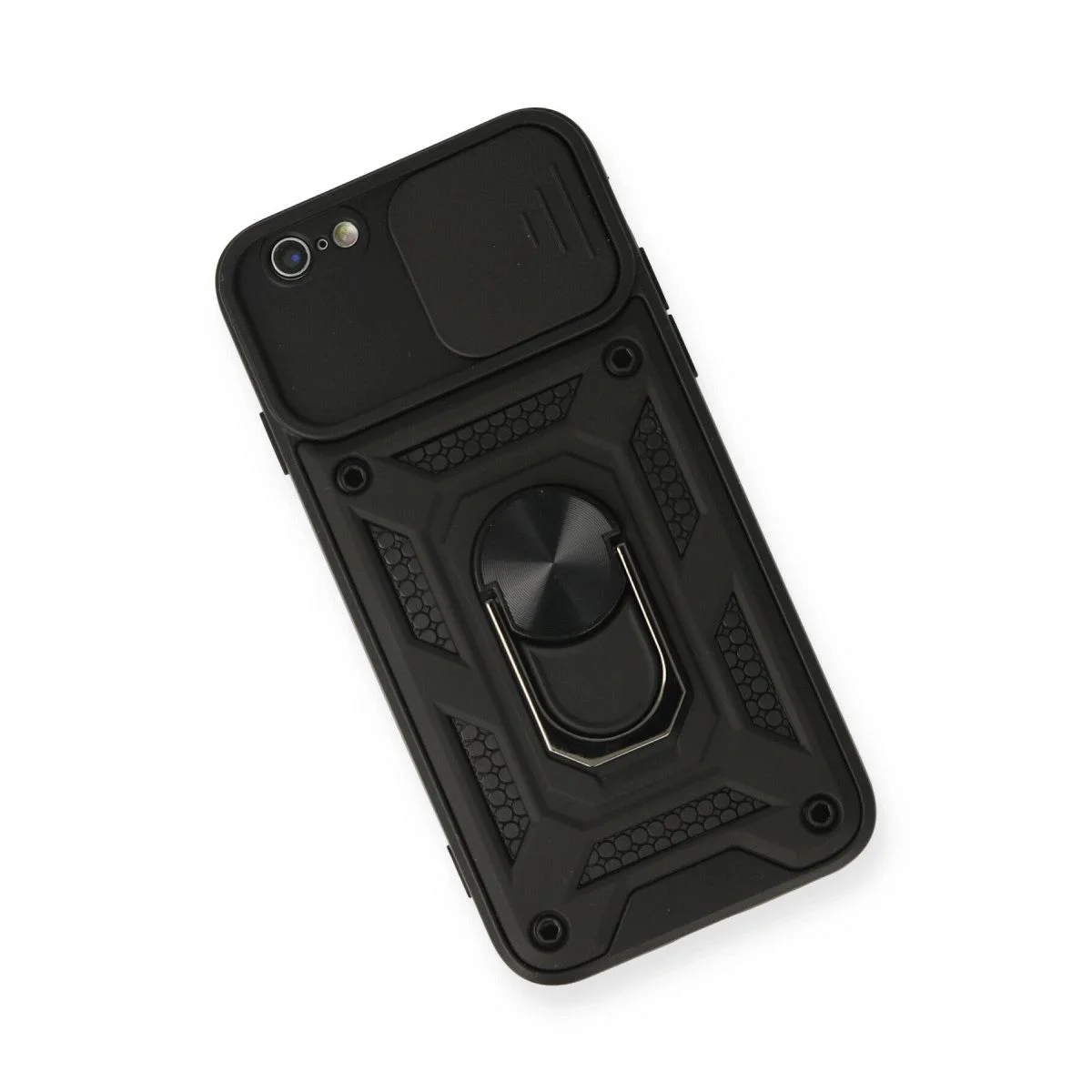 iPhone 6 ile Uyumlu Lens Yüzüklü Silikon Kılıf - Siyah, Darbe Korumalı, Sürgülü Lens Kapaklı Fiyatı, Yorumları ve Özellikleri