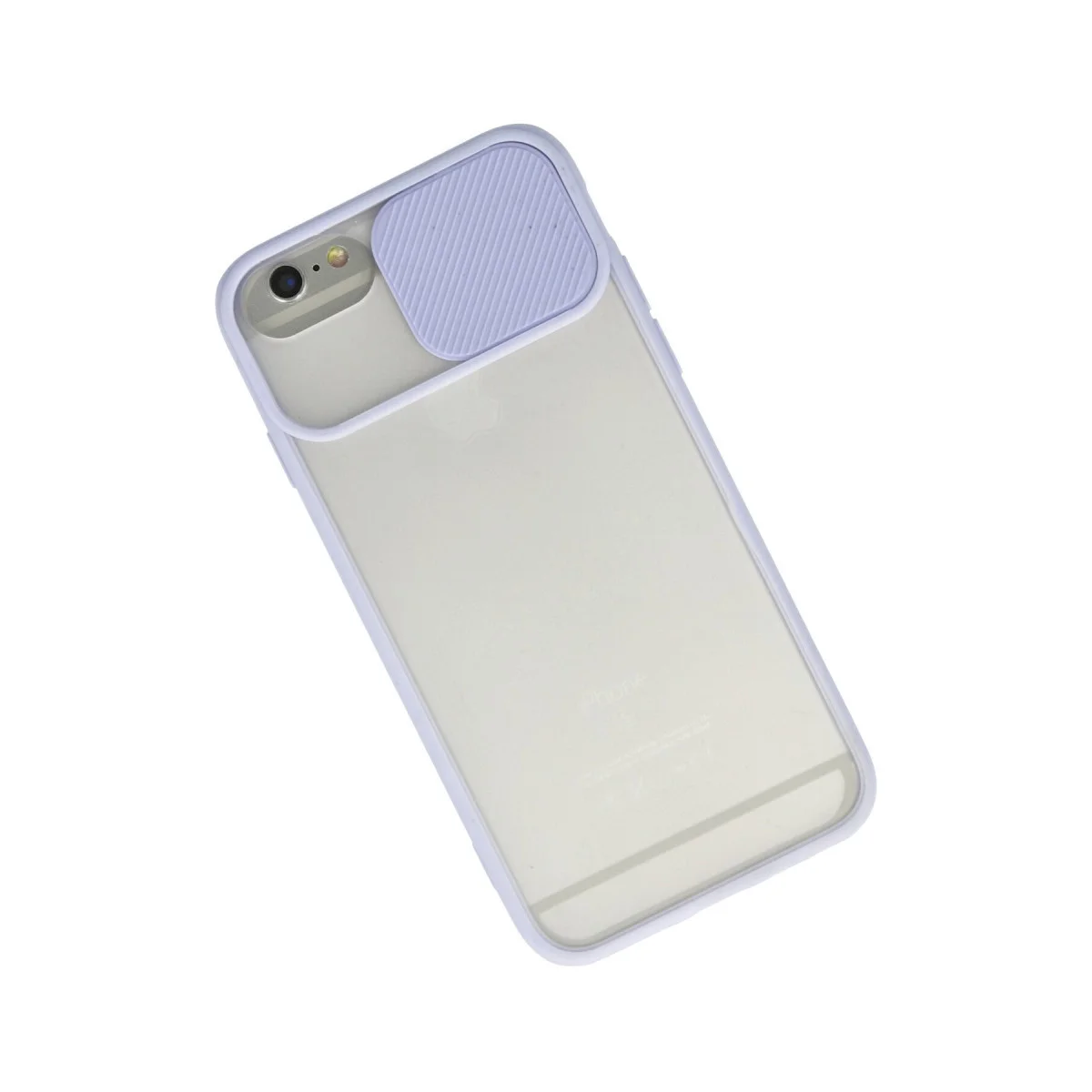 iPhone 6 Kılıf Buzlu Kamera Sürgülü Silikon - Lila