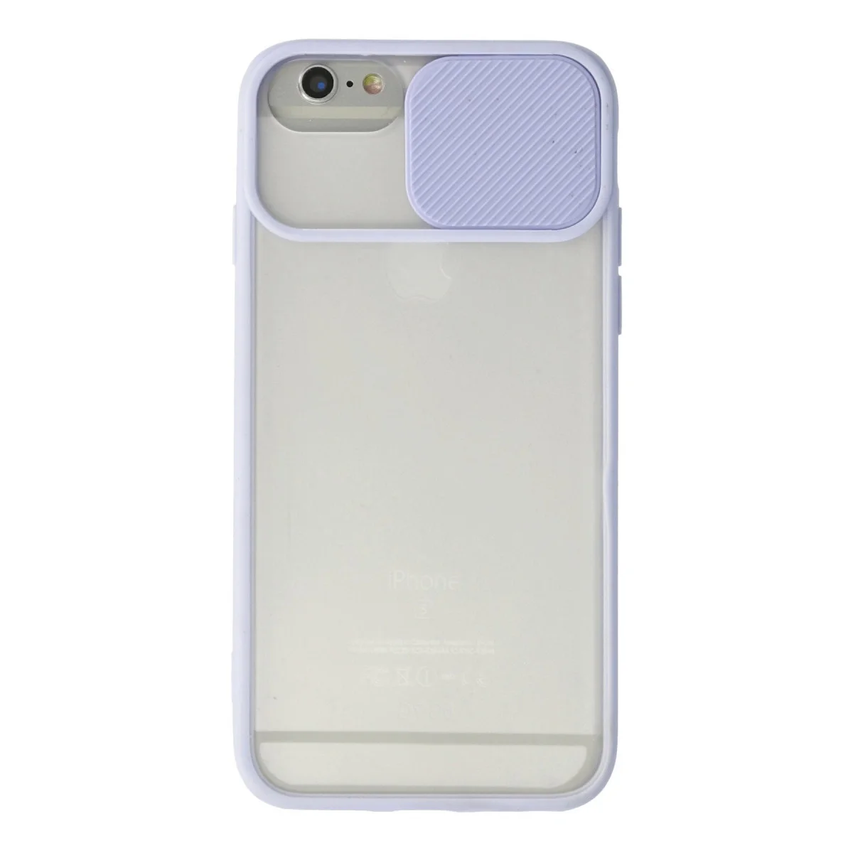 iPhone 6 Kılıf Buzlu Kamera Sürgülü Silikon - Lila