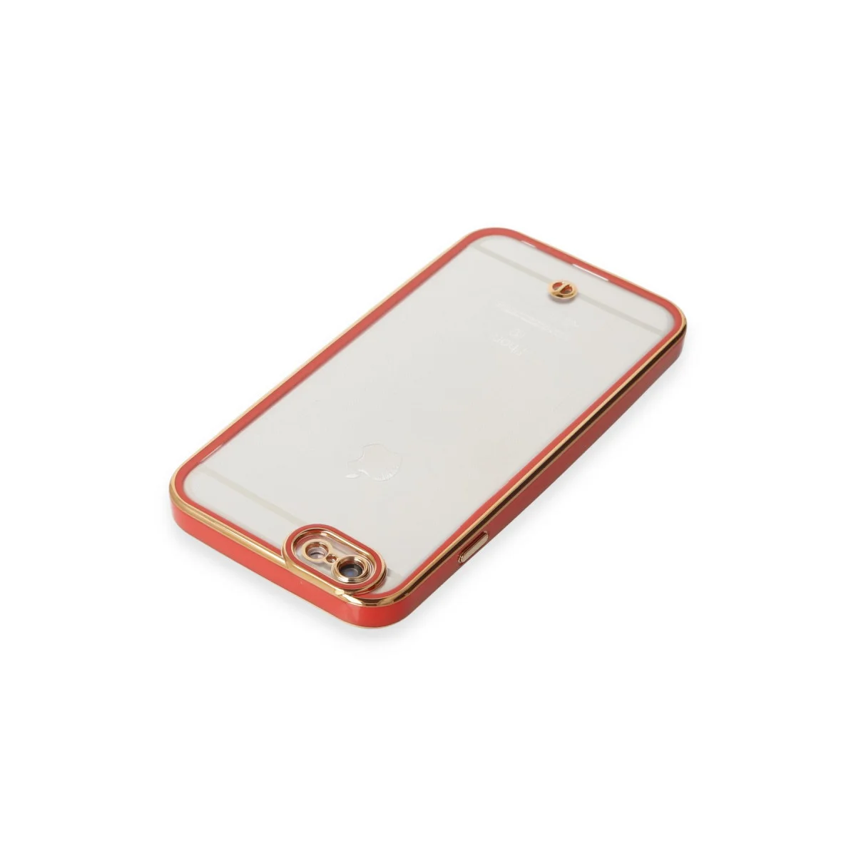 iPhone 6 Kılıf Liva Lens Silikon - Kırmızı Şık ve Koruyucu Kılıf