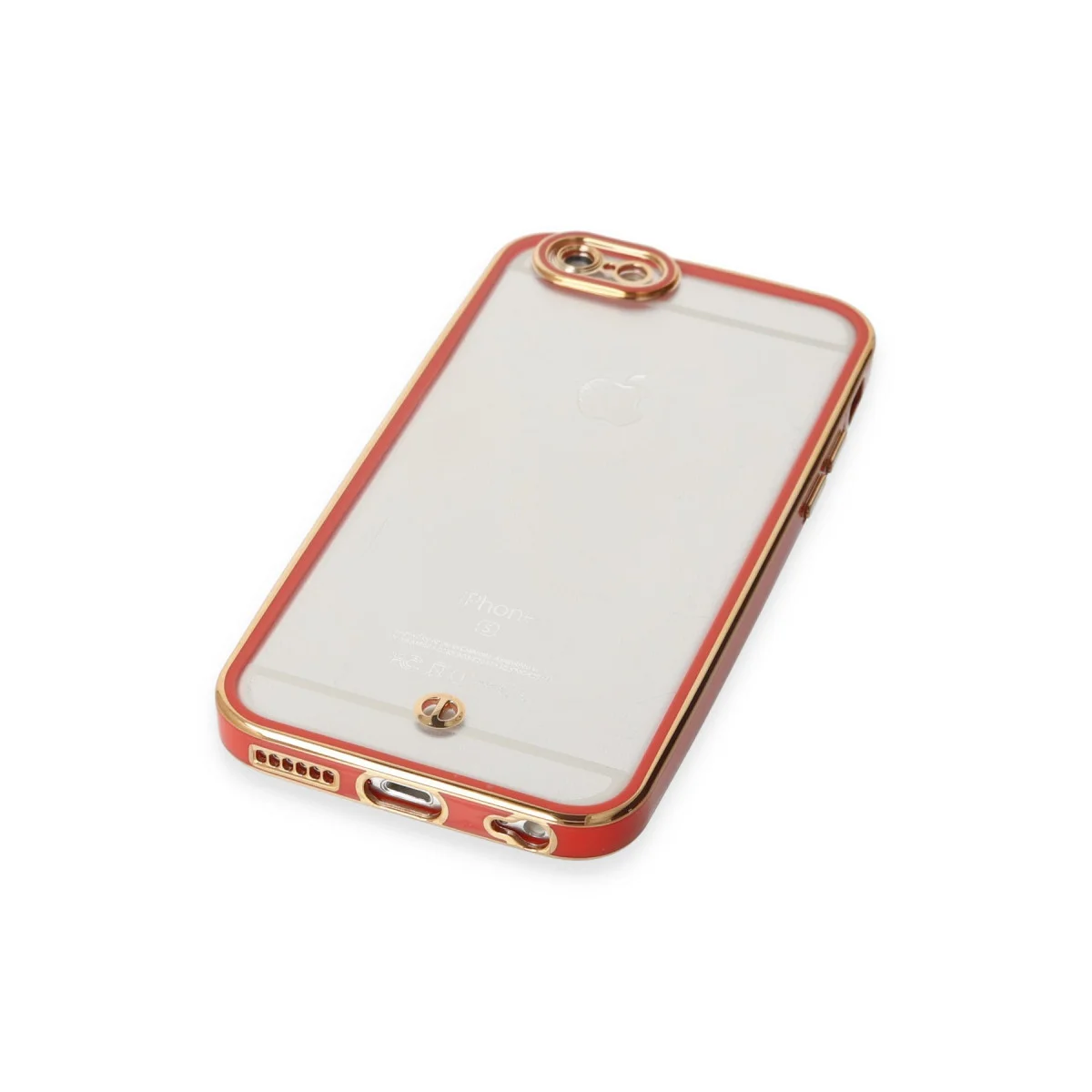 iPhone 6 Kılıf Liva Lens Silikon - Kırmızı Şık ve Koruyucu Kılıf