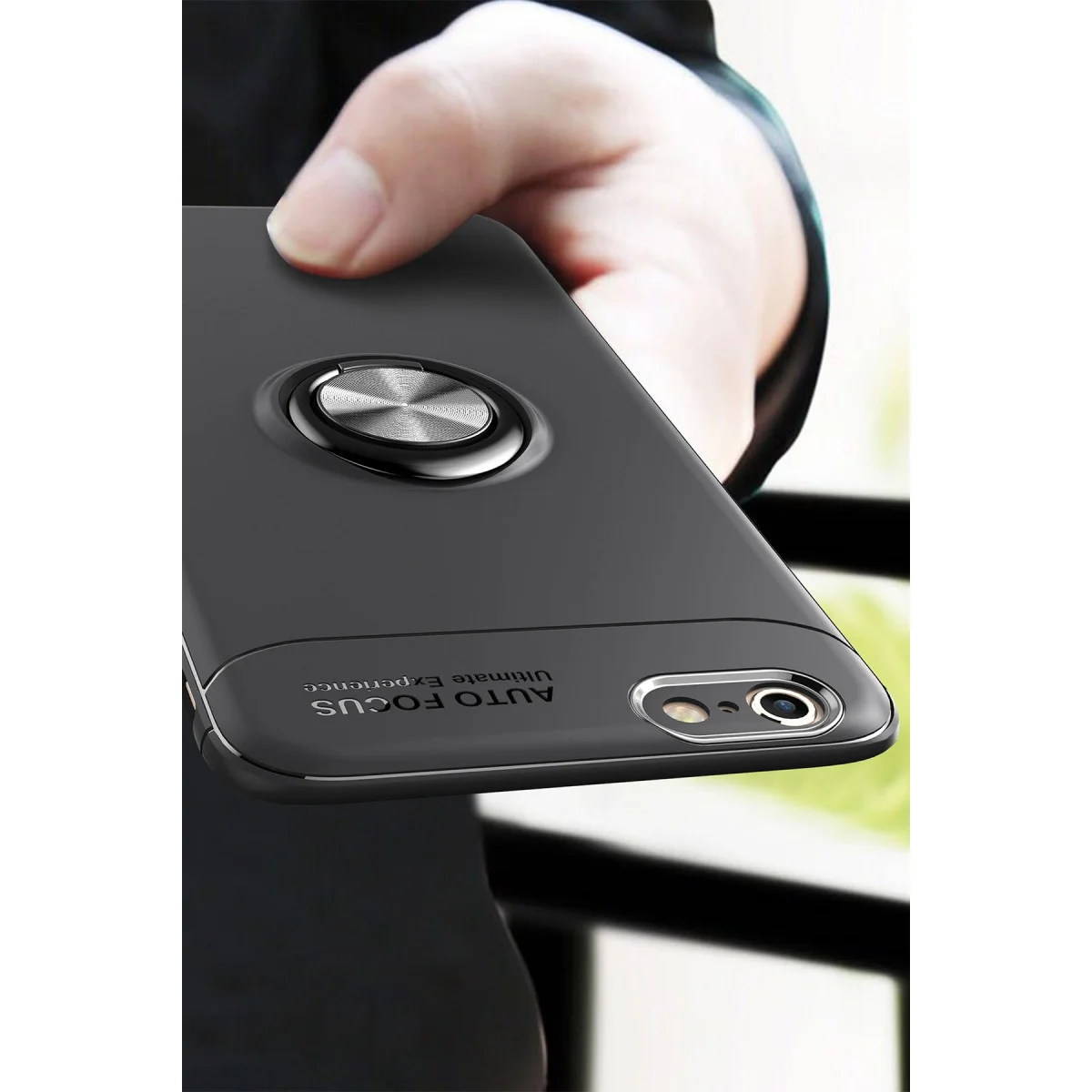iPhone 6 Kılıf Range Yüzüklü Silikon - Kırmızı