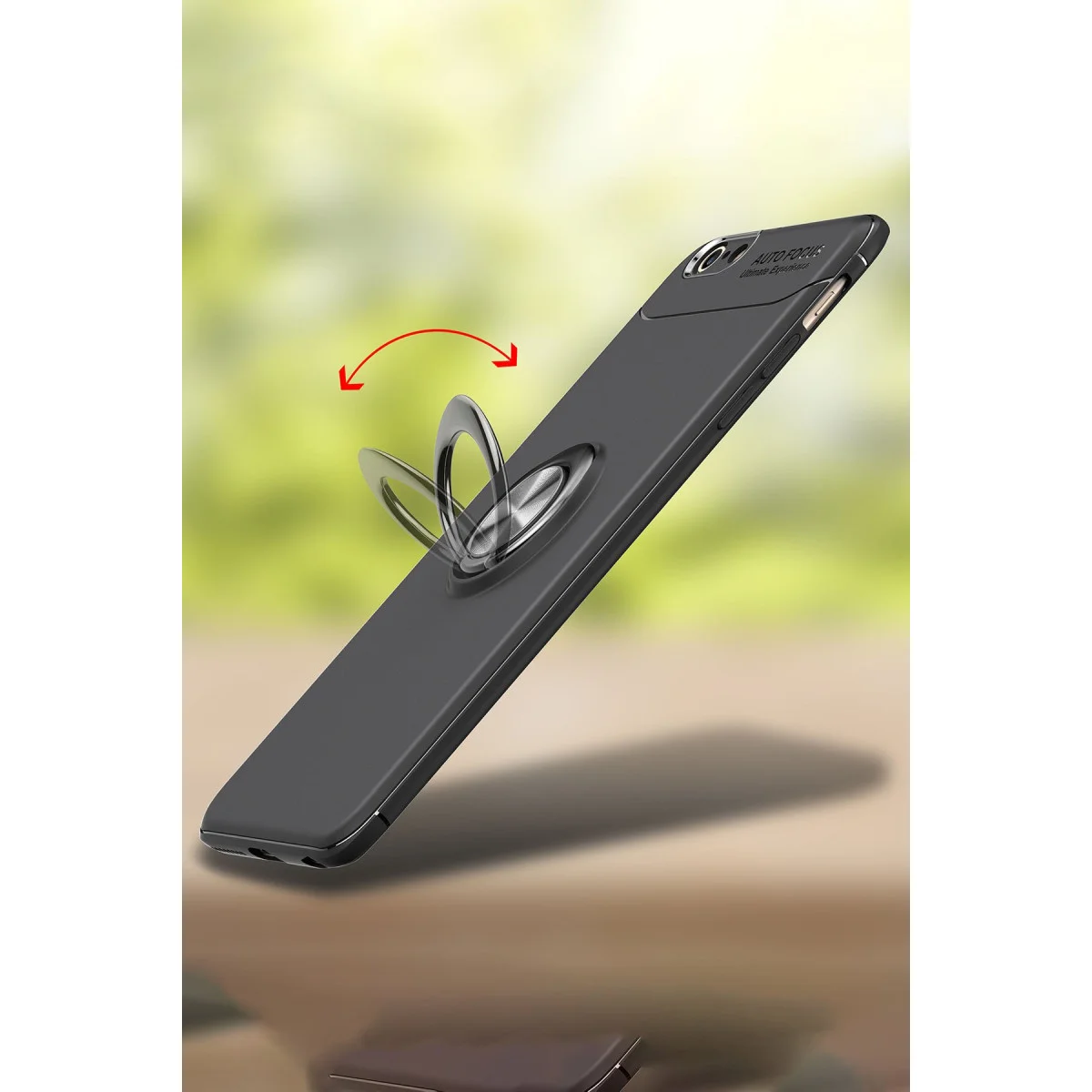iPhone 6 Kılıf Range Yüzüklü Silikon - Kırmızı