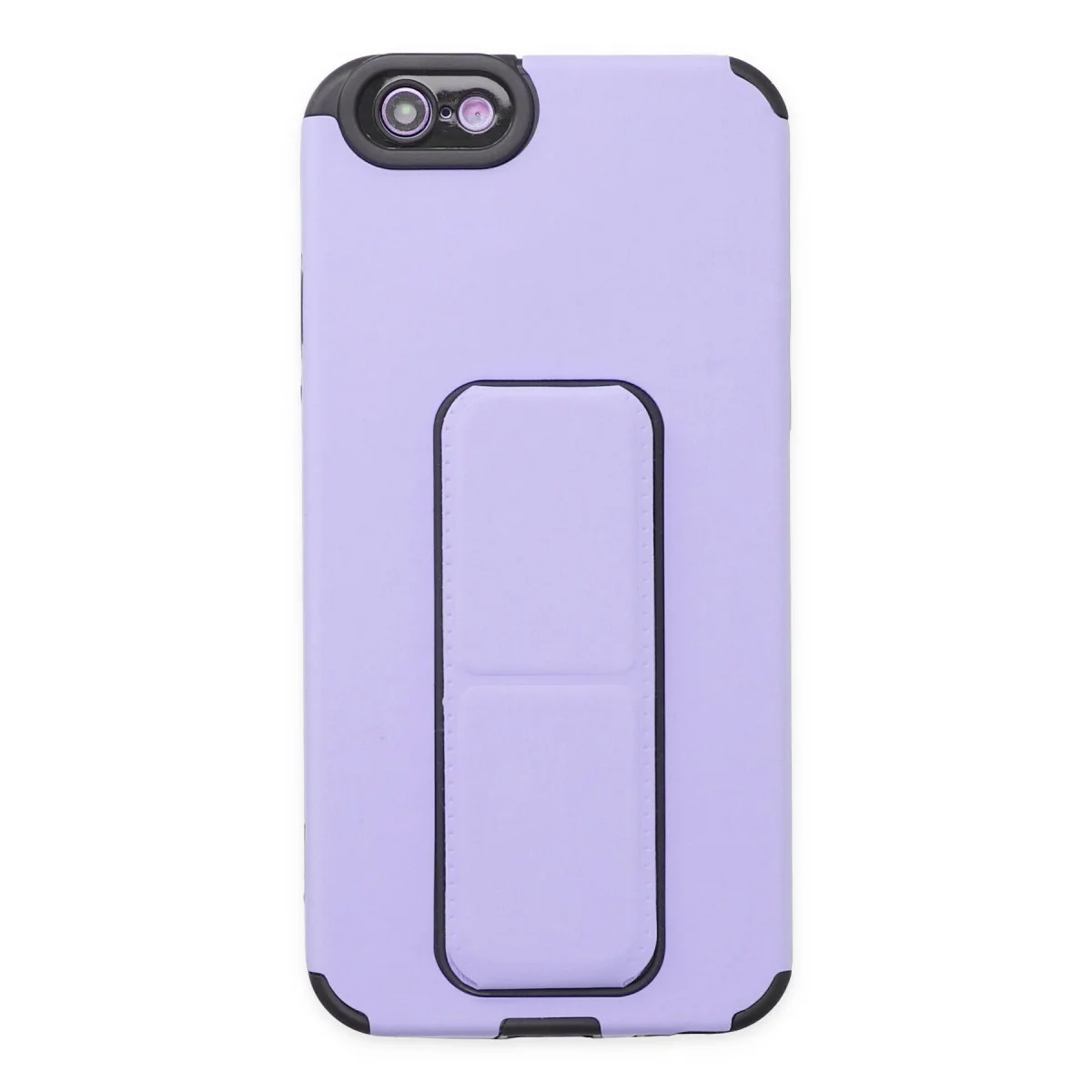 iPhone 6 Mega Standlı Silikon Kılıf - Lila