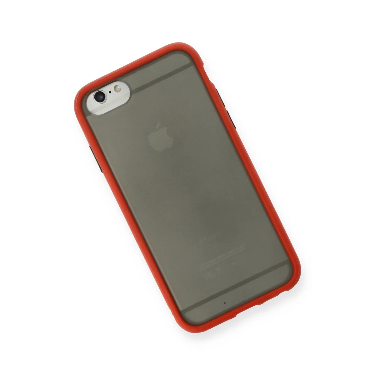 iPhone 6 Montreal Silikon Kapak - Kırmızı - Kamera Korumalı ve Darbe Emici