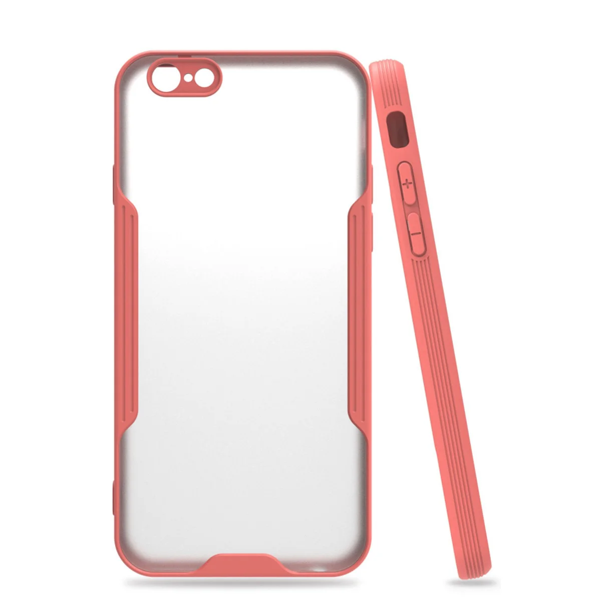 iPhone 6 Platin Silikon Kılıf - Pembe (TPU + Fiber Karışımı) - Yüksek Kalite ve Şık Tasarım