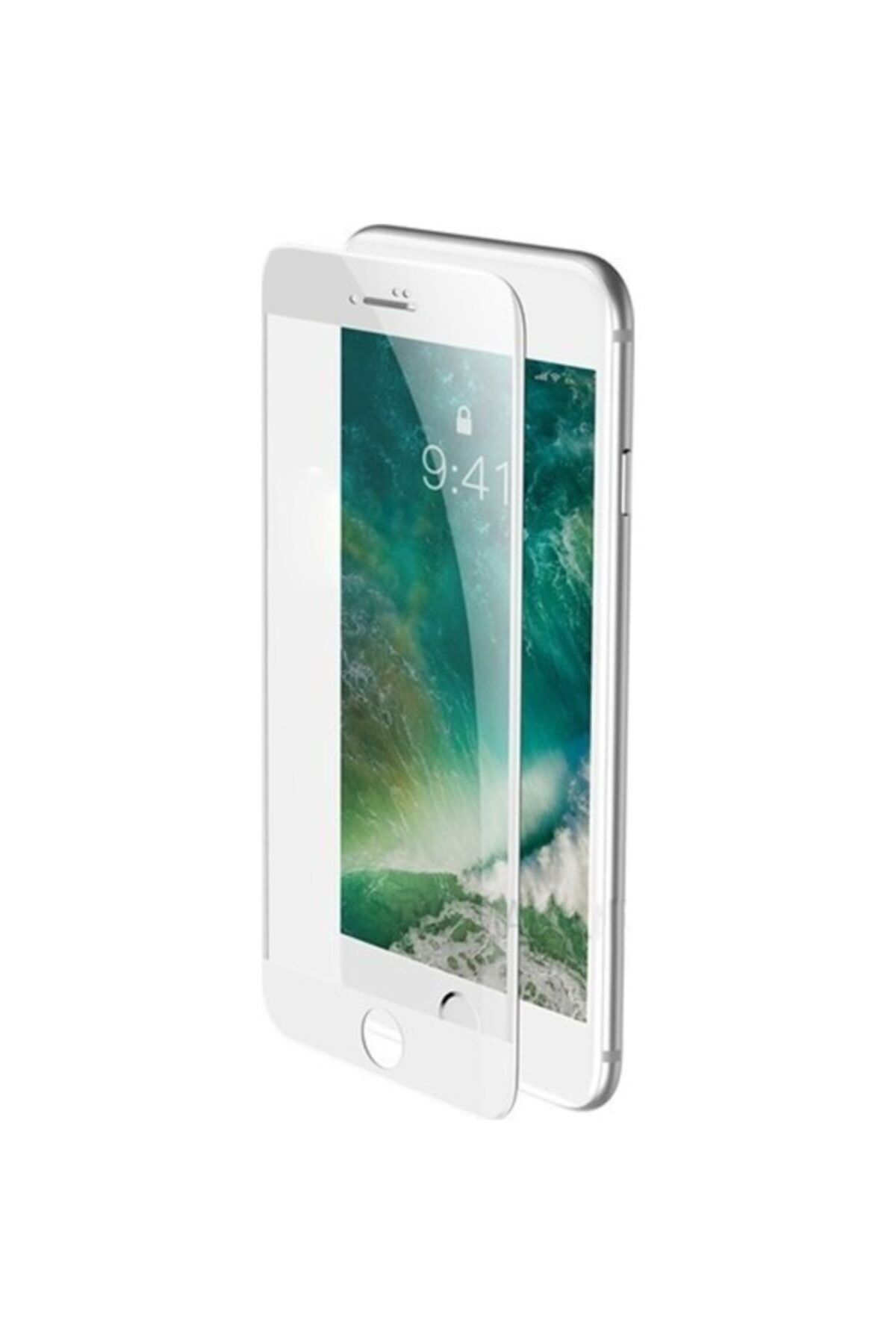 Iphone 6 Plus / 6s Plus Beyaz 5d Ultra Kavisli Ekran Koruyucu Kır