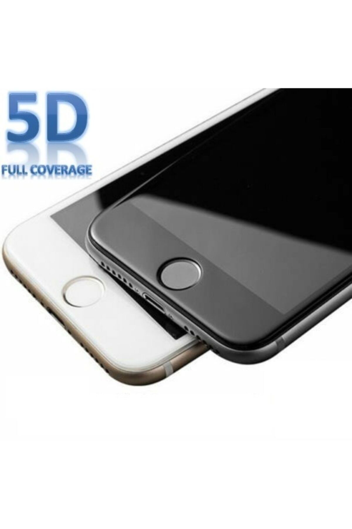 Iphone 6 Plus / 6s Plus Siyah 5d Ultra Kavisli Ekran Koruyucu Kır