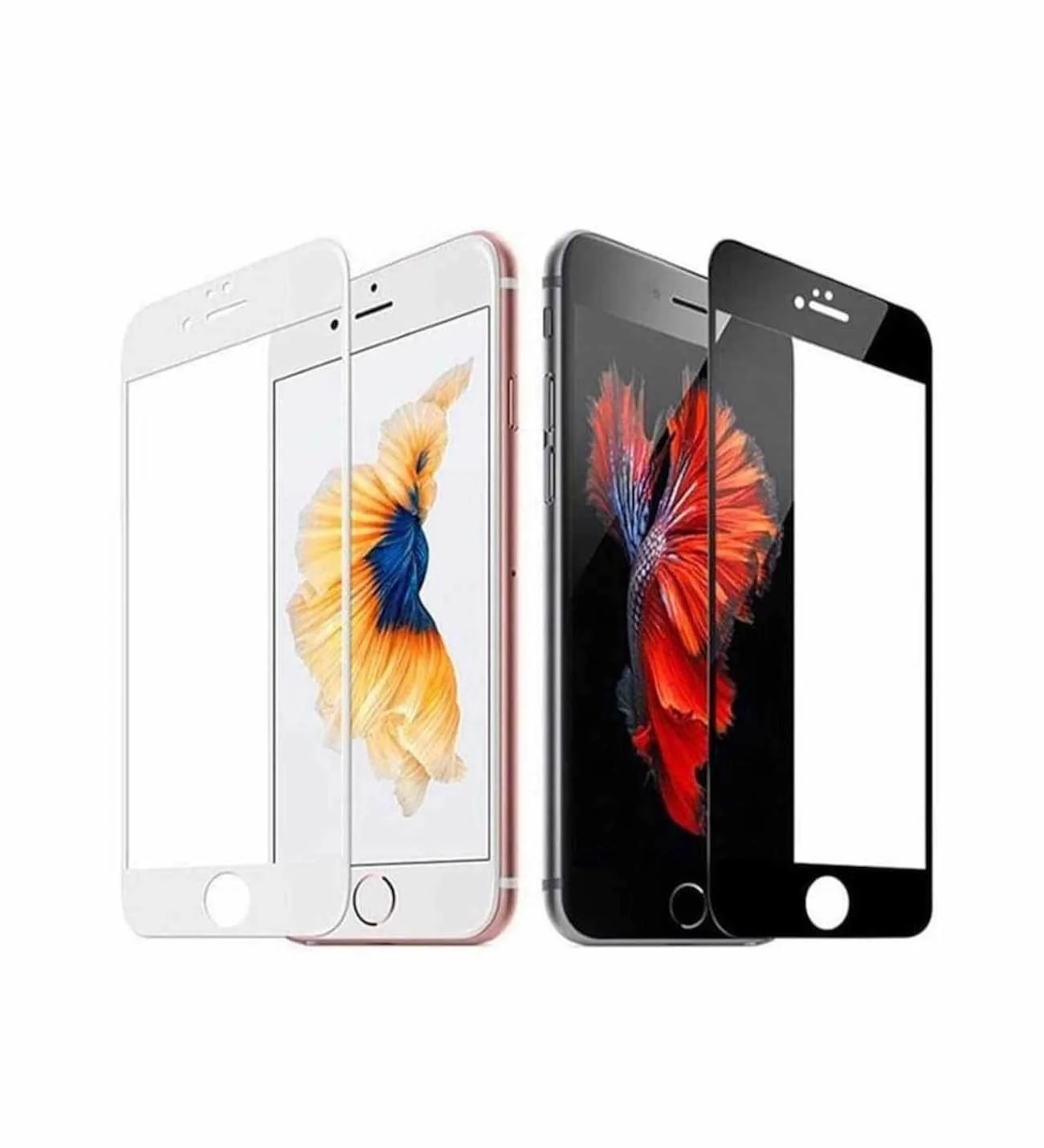 Iphone 6 Plus Tam Kaplayan Kırılmaz Cam Koruyucu 5d 9d Beyaz