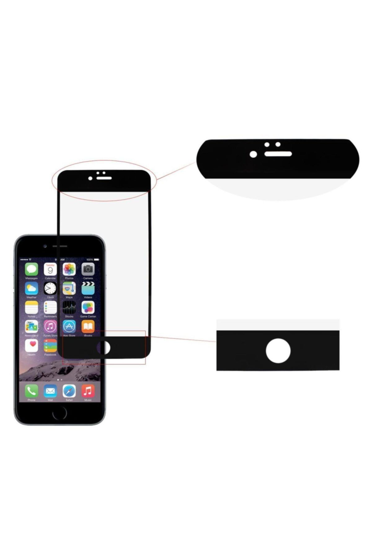 Iphone 6/6s Plus Siyah Seramik Nano Ekran Koruyucu Tam Kaplayan K