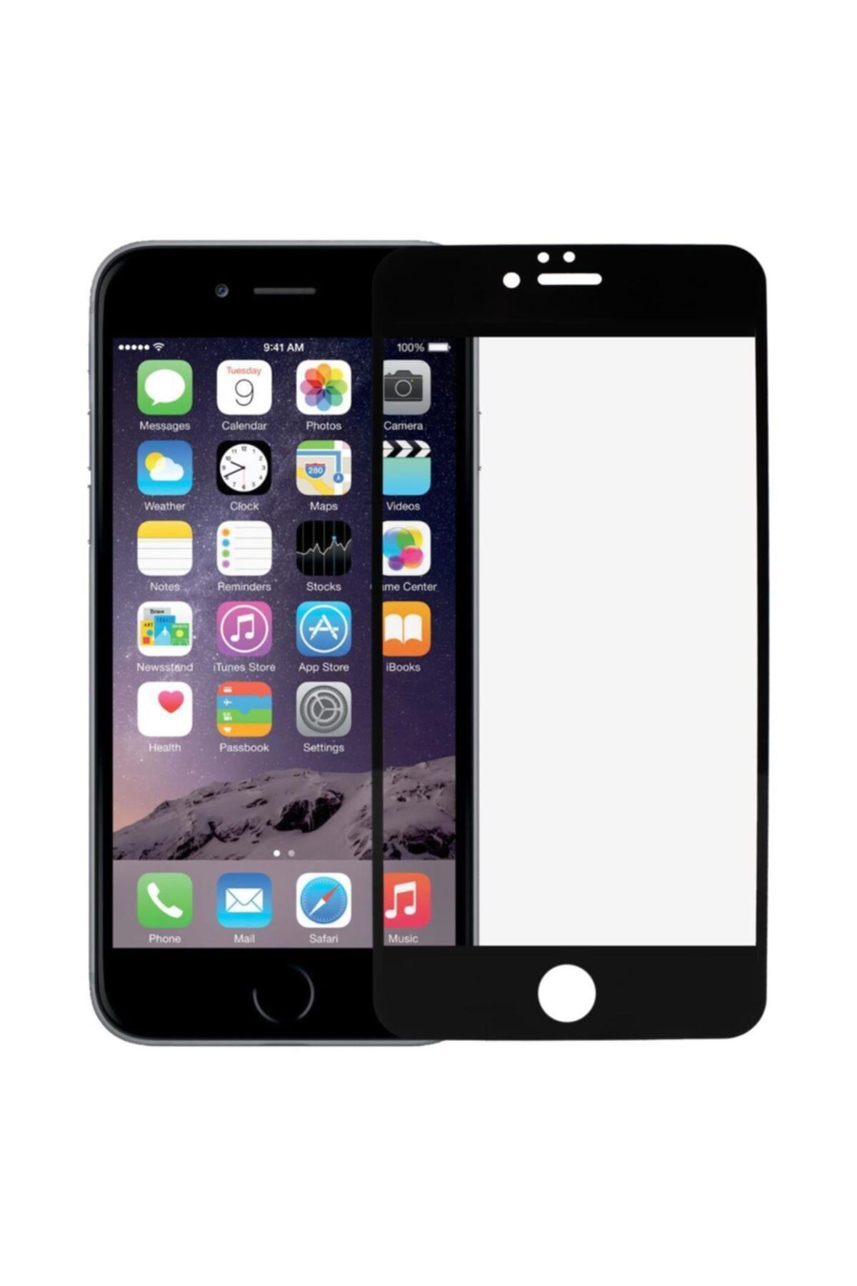 Iphone 6/6s Plus Siyah Seramik Nano Ekran Koruyucu Tam Kaplayan K