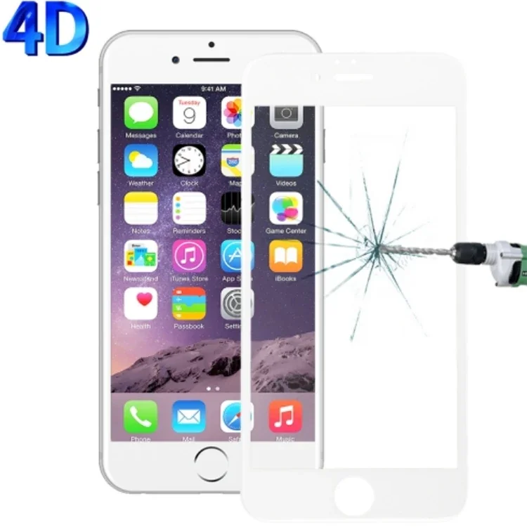 iPhone 6S Plus 4D Kavisli Full Cam Kırılmaz Koruyucu - 5775 Model