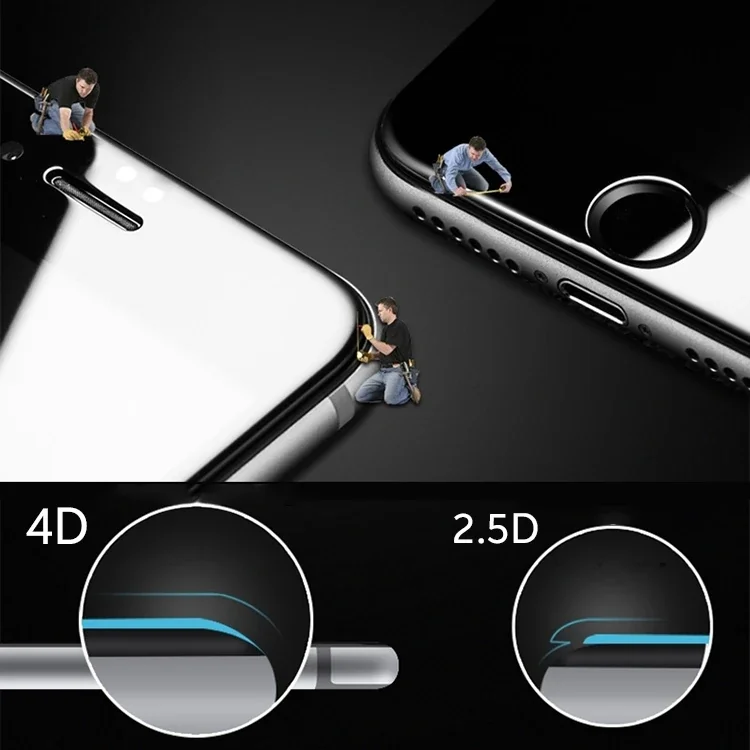 iPhone 6S Plus 4D Kavisli Full Cam Kırılmaz Koruyucu - 5775 Model