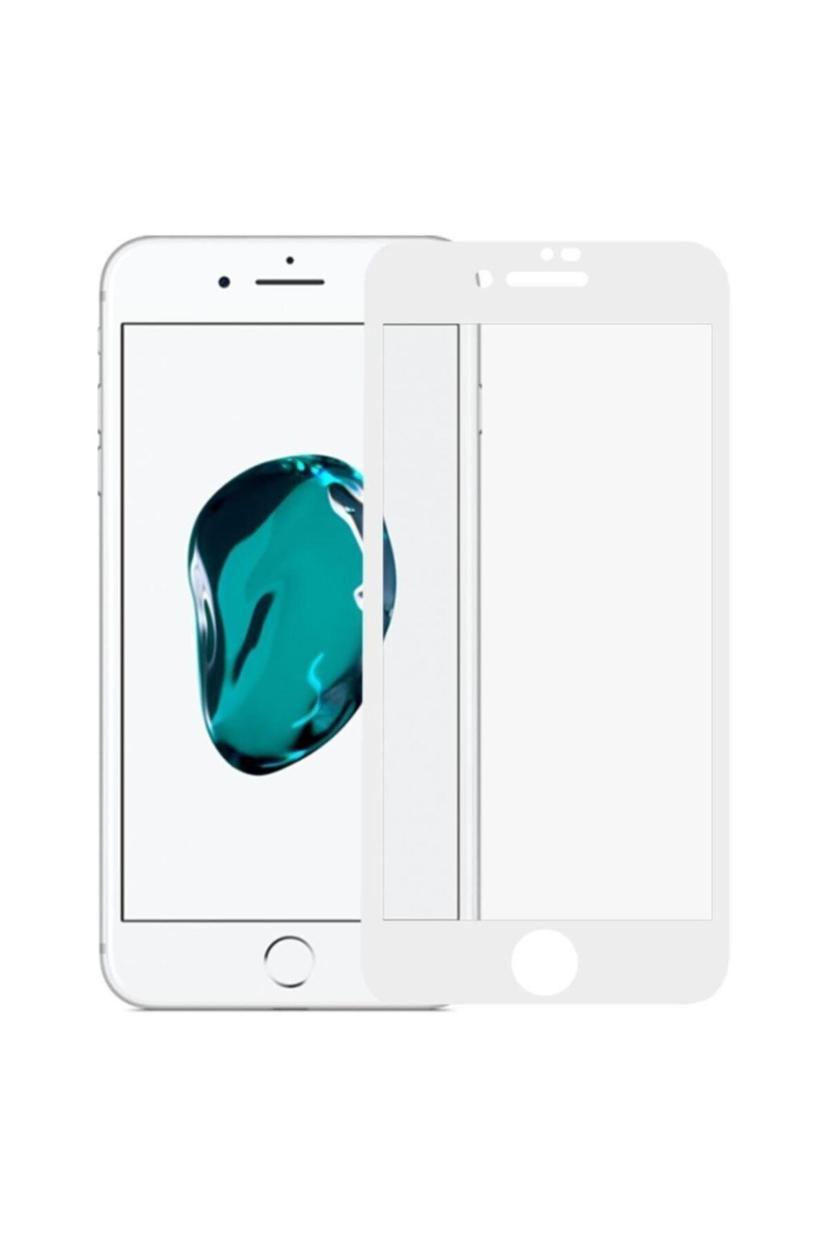 Iphone 7 / 8 Beyaz Seramik Nano Ekran Koruyucu Tam Kaplayan Kırıl