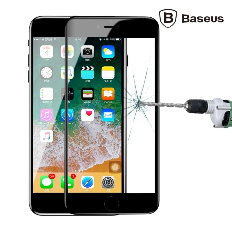 İPhone 7 8 Plus 4D Kavisli Kırılmaz Cam Ekran Koruyucu
