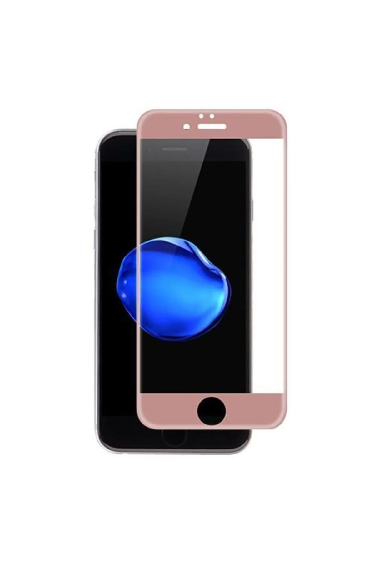 iPhone 7 /8 Uyumlu Kavisli 4D Cam Ekran Koruyucu Gold Rose Gold