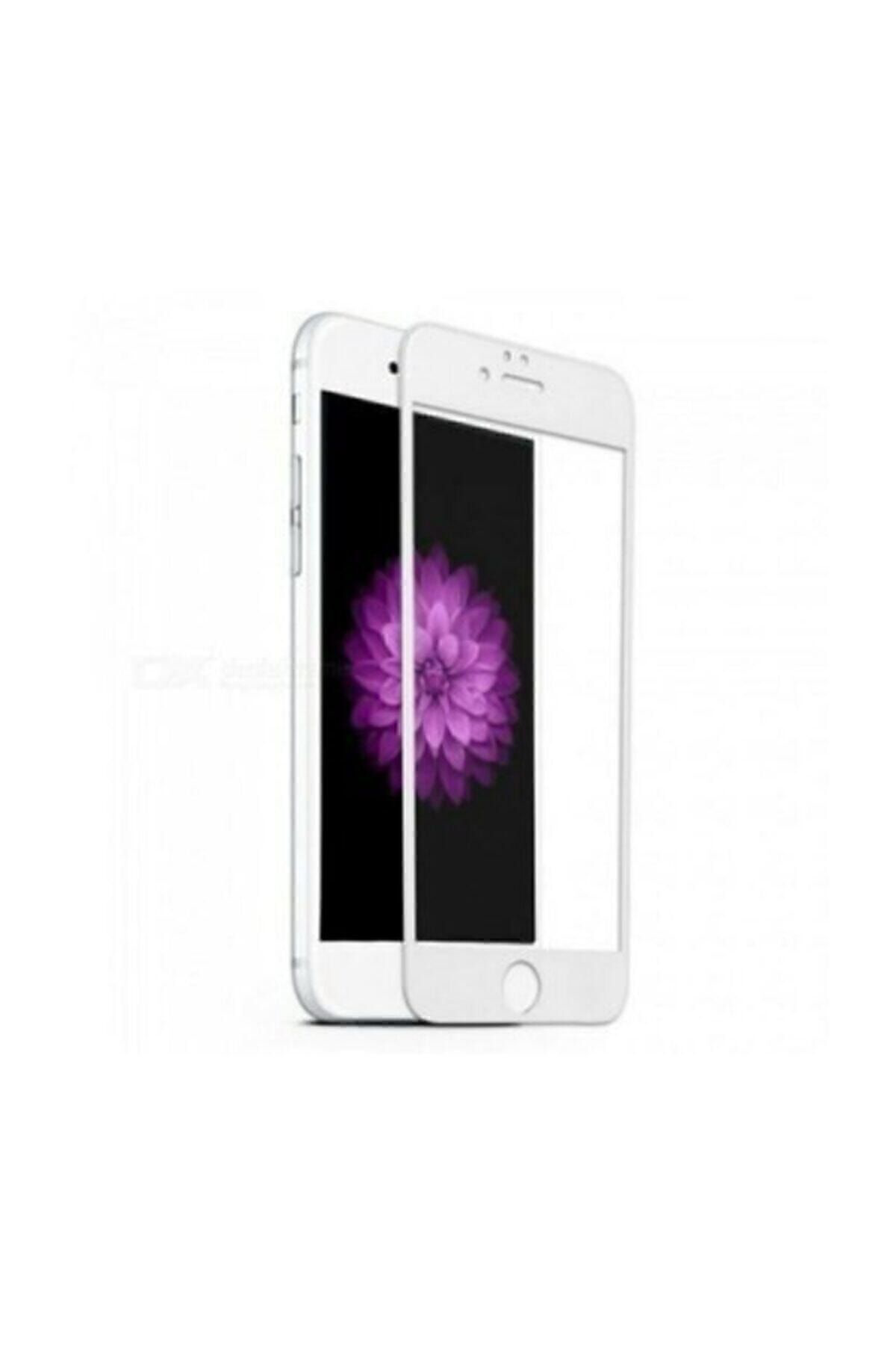 Iphone 7 Beyaz Kırılmaz Cam Iphone 7 Tempered Glass Ekran Koruyuc