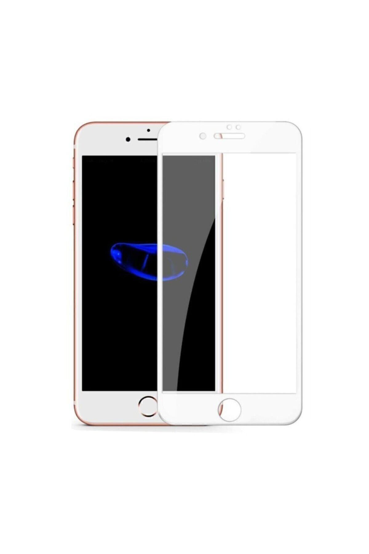 Iphone 7 Beyaz Kırılmaz Cam Iphone 7 Tempered Glass Ekran Koruyuc