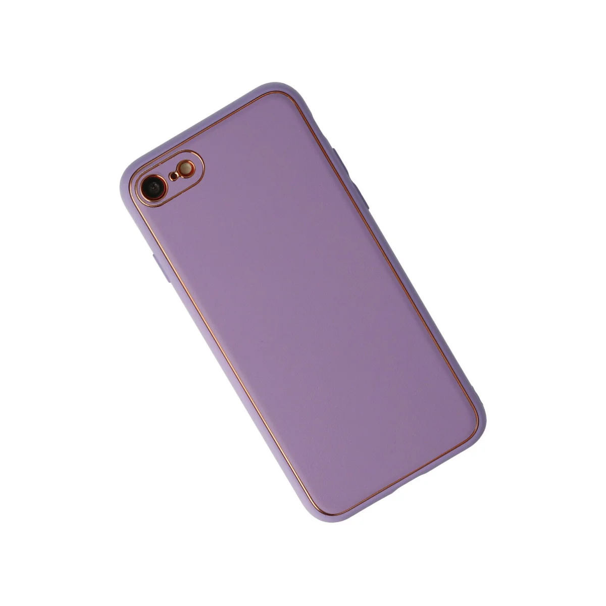iPhone 7 Coco Deri Silikon Kılıf - Lila