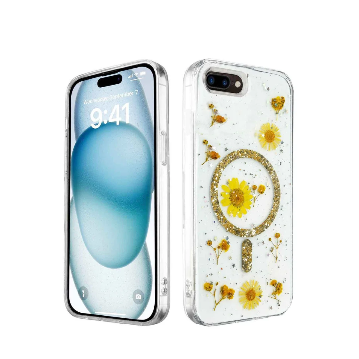 iPhone 7 Daisy Simli Magsafe Kapak - Doğal Tasarım ve Güçlü Koruma