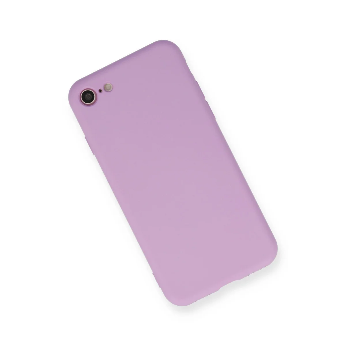 iPhone 7 Nano İçi Kadife Silikon Kılıf - Lila (Yerli Üretim, Su Geçirmez)