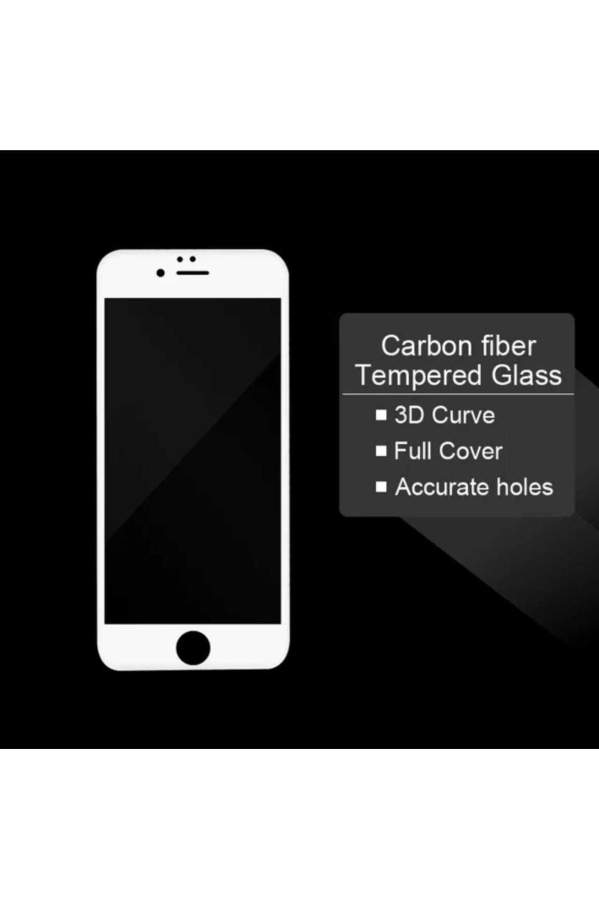 Iphone 7 Plus Beyaz Mat Hayalet Tam Kaplayan Uyumlu Kırılmaz Cam 