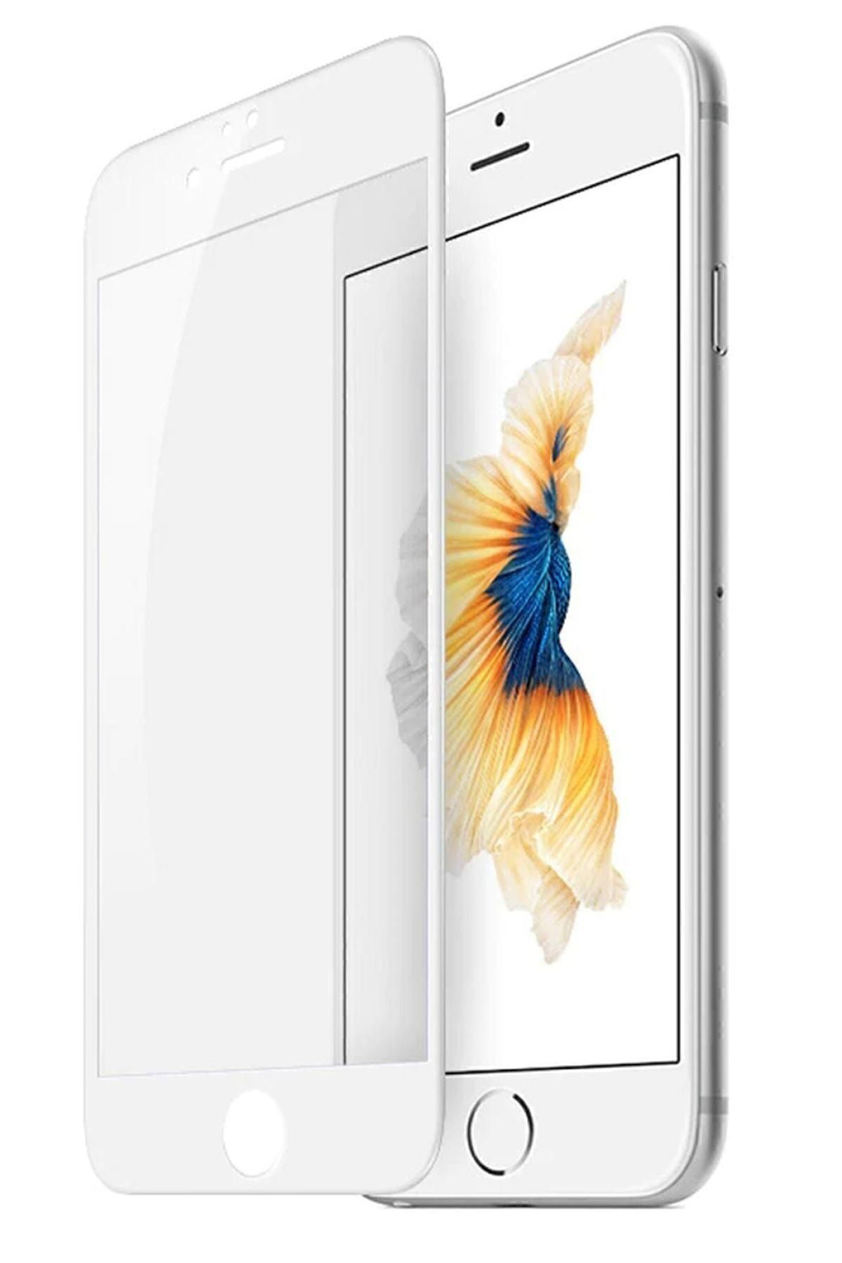 Iphone 7 Plus Ceramic Nano Kırılmaz Tam Kapatır Beyaz