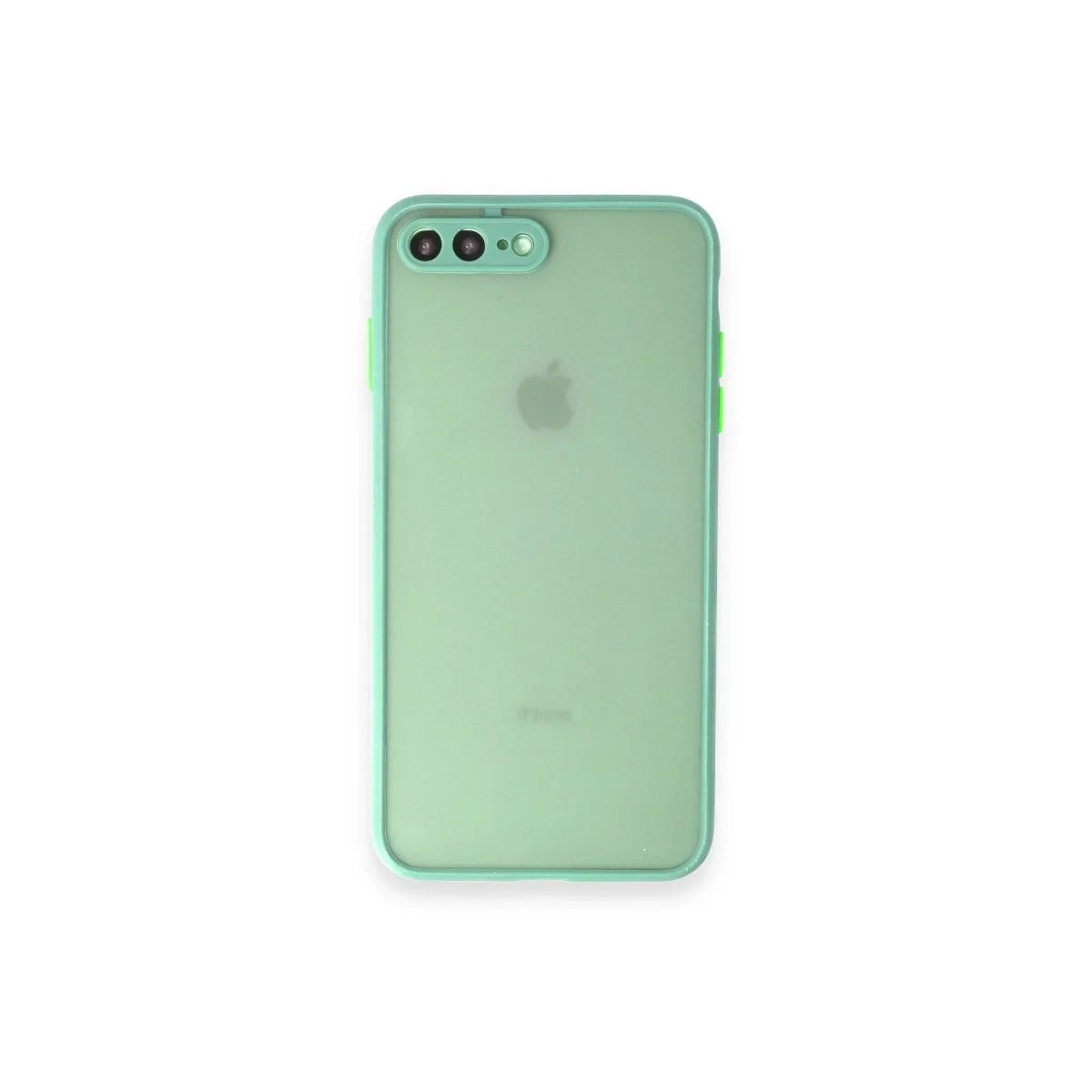 iPhone 7 Plus ile Uyumlu Montreal Silikon Kılıf - Turkuaz, Darbe Emici & Kamera Korumalı