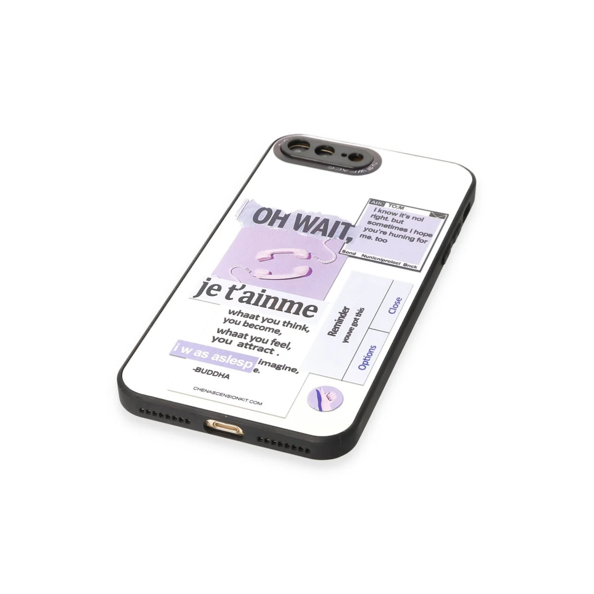 iPhone 7 Plus Mirror Desenli Kılıf - Parlak Efektli ve UV Baskılı Kapak