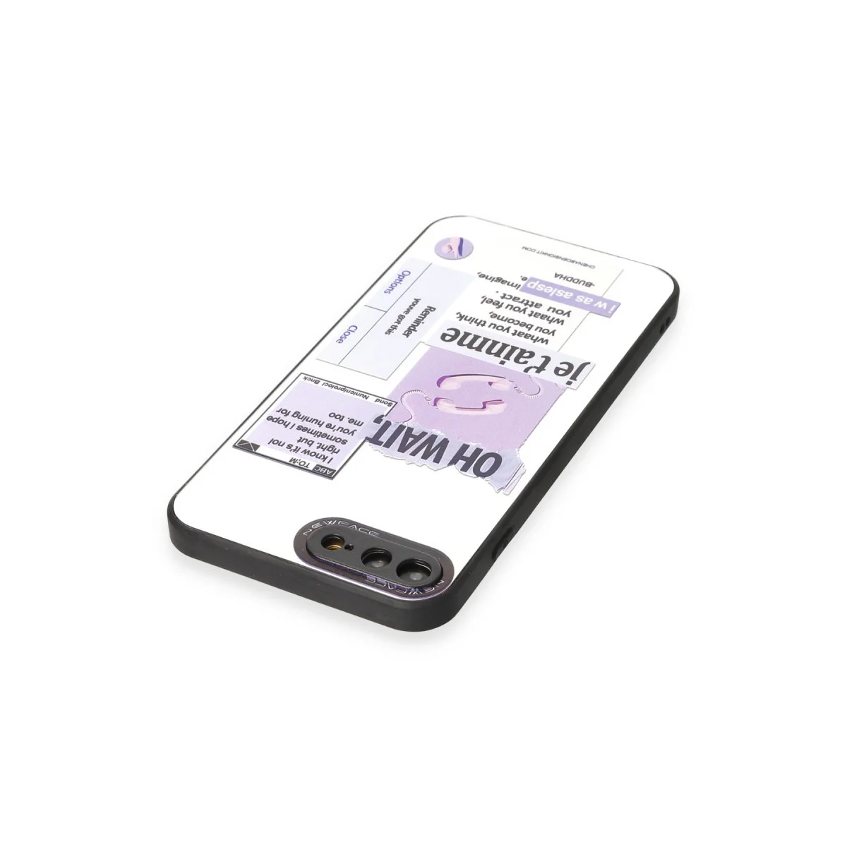 iPhone 7 Plus Mirror Desenli Kılıf - Parlak Efektli ve UV Baskılı Kapak